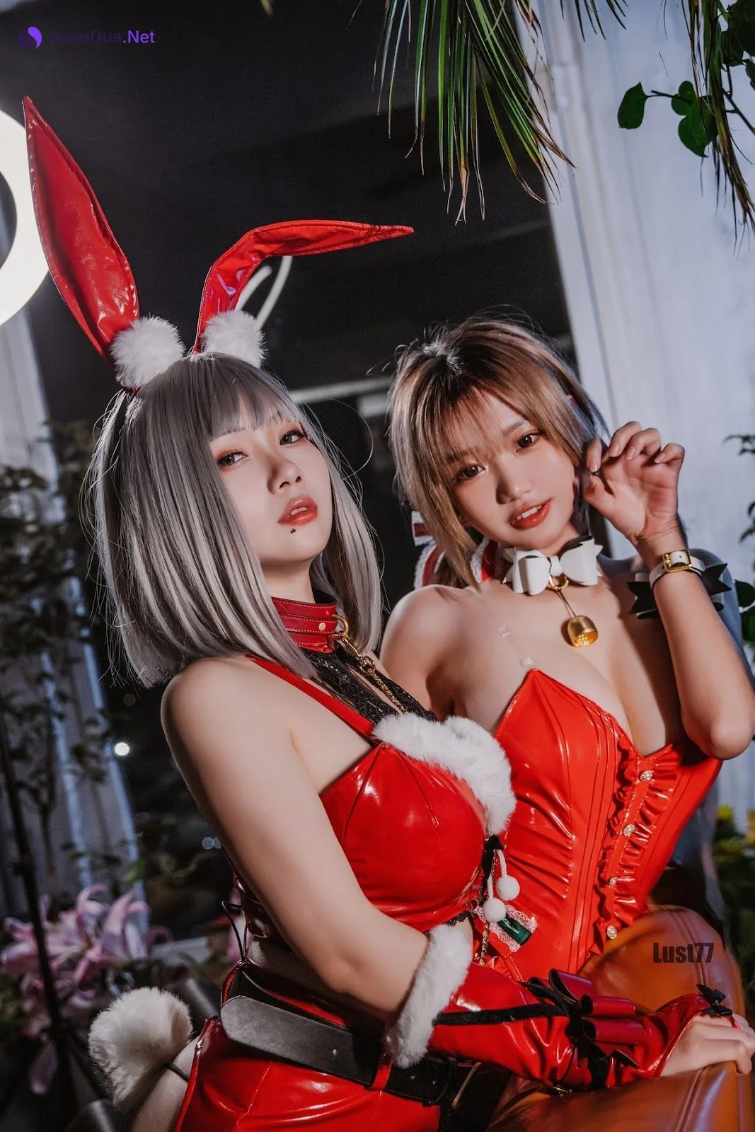 Cosplay 柒柒要乖哦 圣诞双兔 - Photo 20