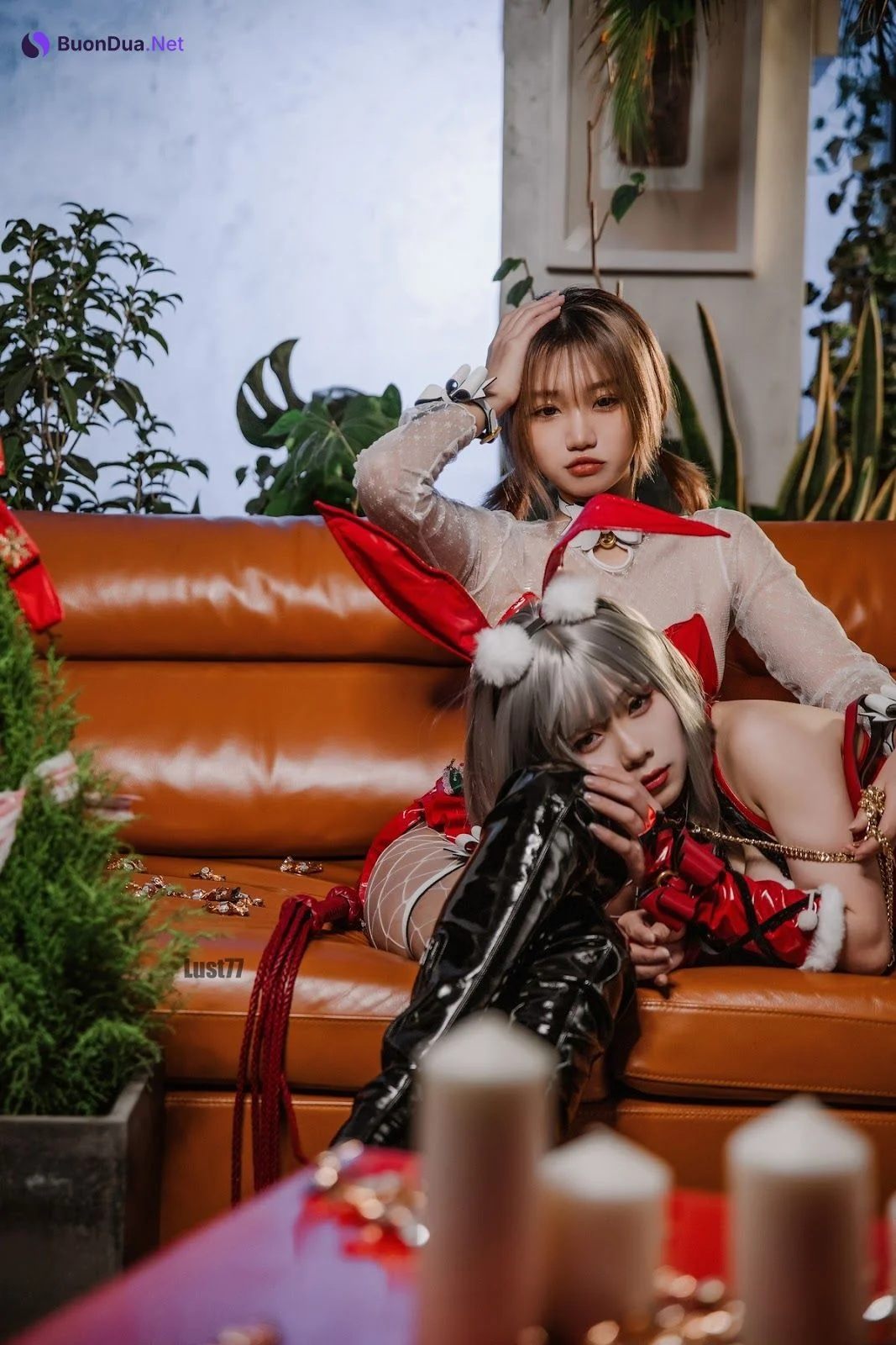 Cosplay 柒柒要乖哦 圣诞双兔 - Photo 6