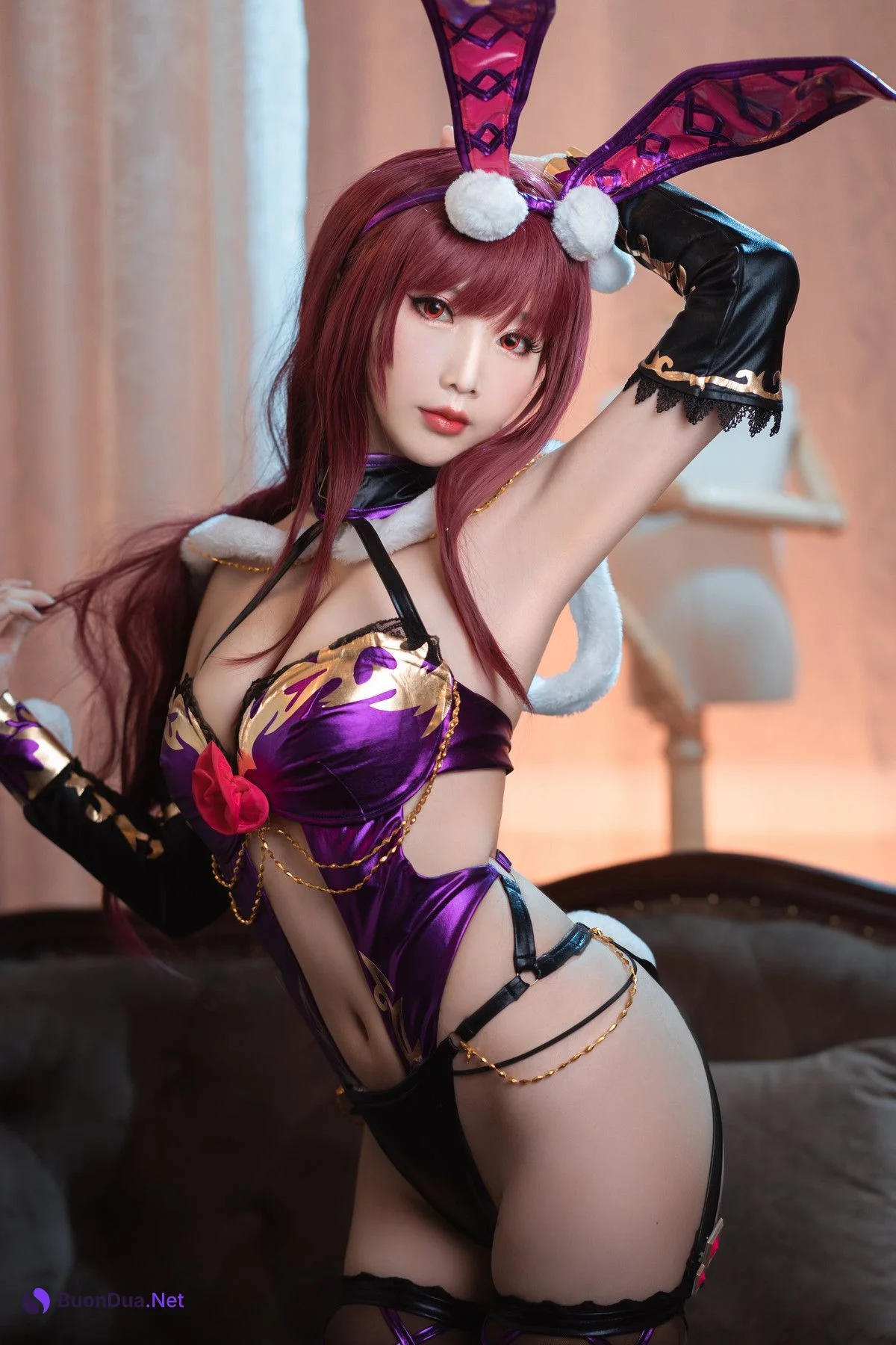 Cosplay 面饼仙儿 斯卡哈兔女郎 - Photo 12