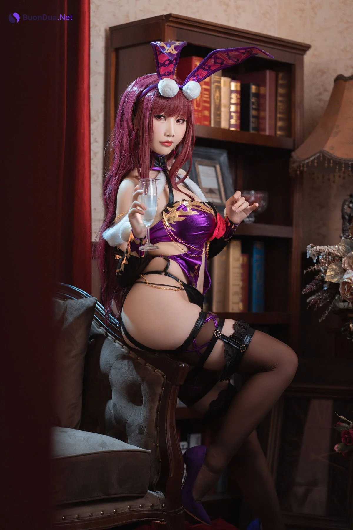Cosplay 面饼仙儿 斯卡哈兔女郎 - Photo 13