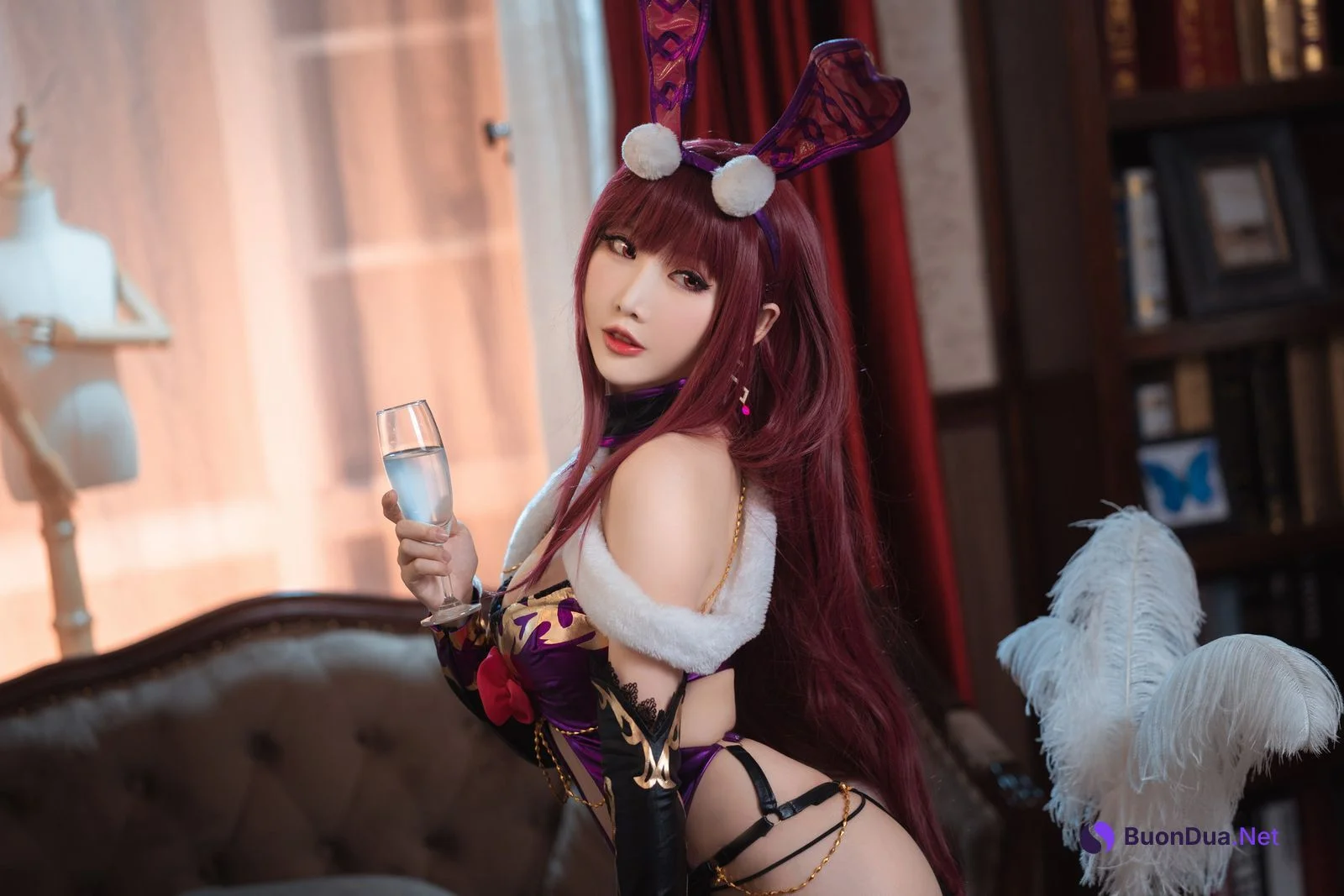 Cosplay 面饼仙儿 斯卡哈兔女郎 - Photo 2