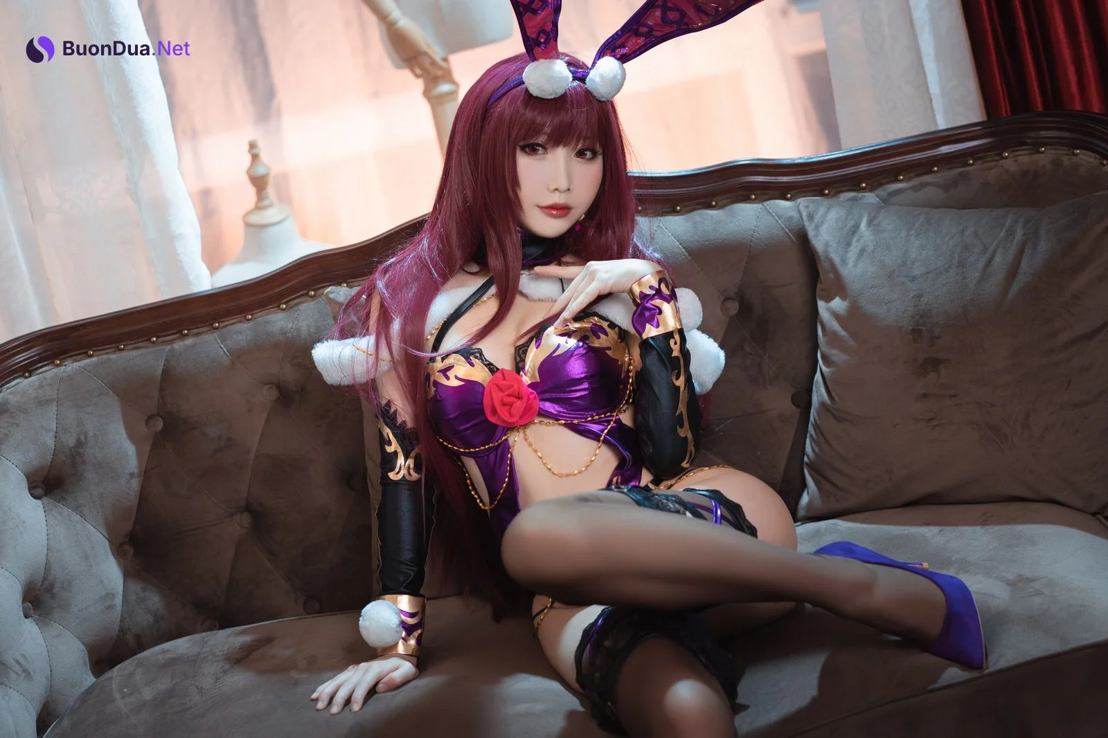 Cosplay 面饼仙儿 斯卡哈兔女郎 - Photo 5