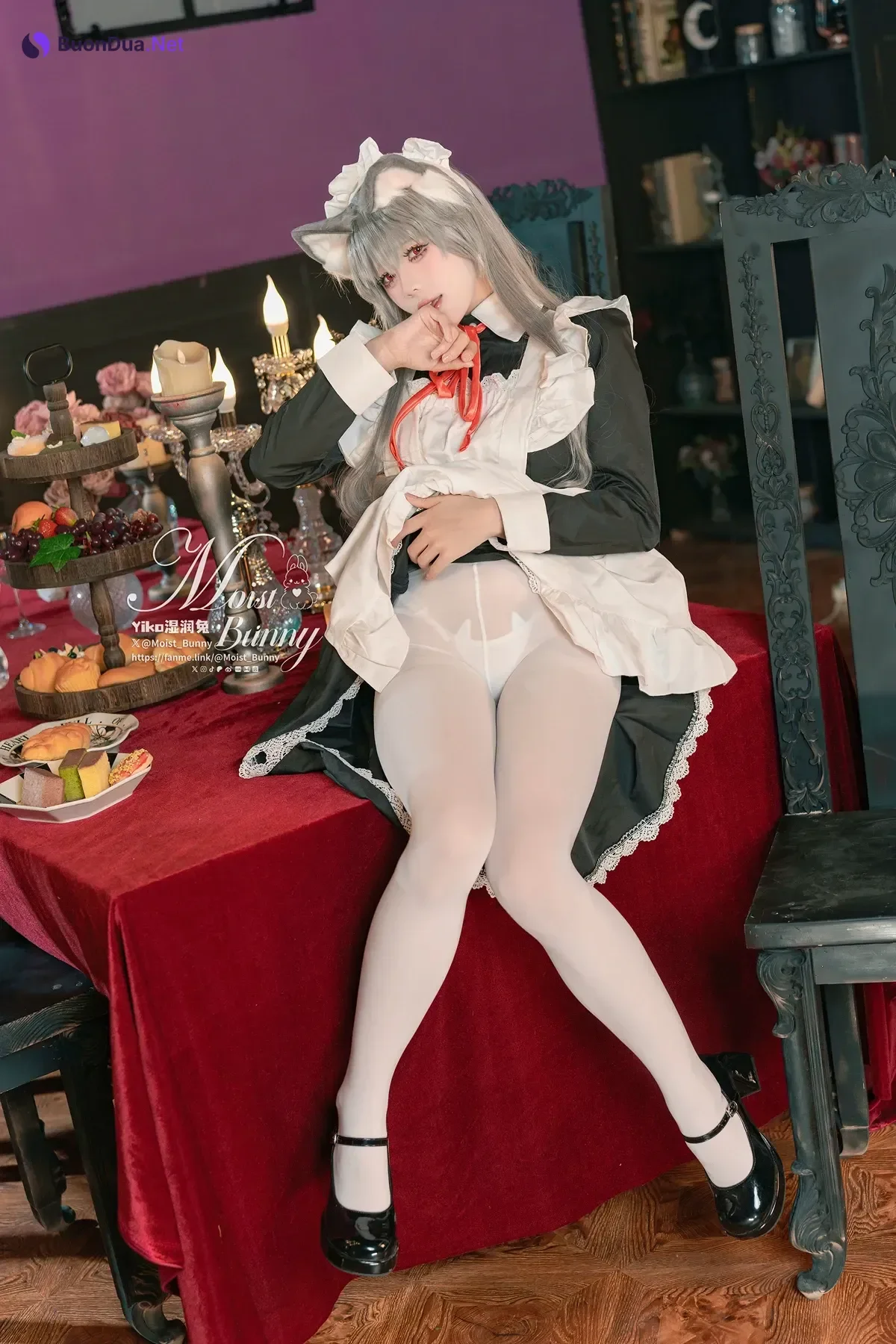 Cosplay 黏黏团子兔 – 2月月票特典 『菲奇子女仆』 - Photo 19