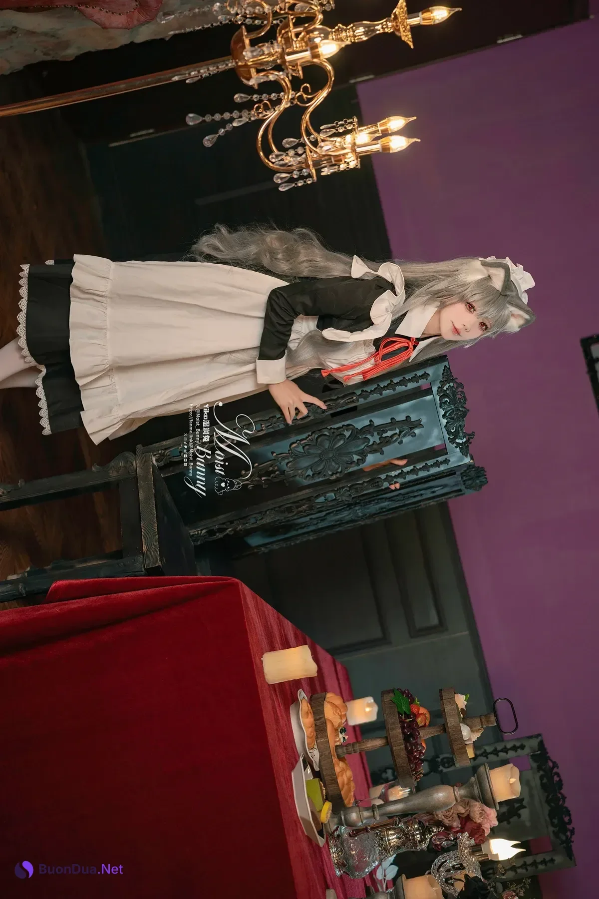 Cosplay 黏黏团子兔 – 2月月票特典 『菲奇子女仆』 - Photo 3