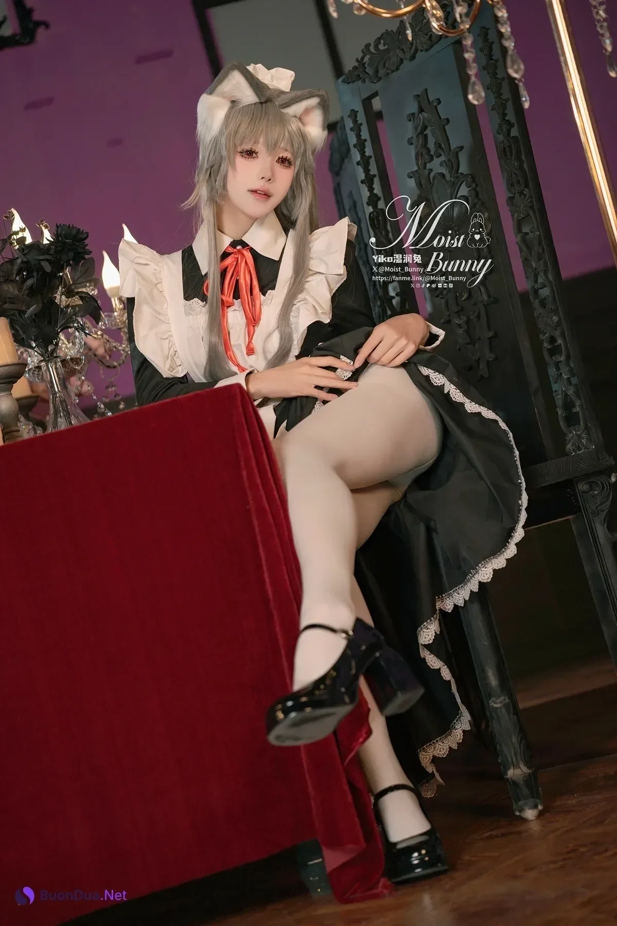Cosplay 黏黏团子兔 – 2月月票特典 『菲奇子女仆』 - Photo 5