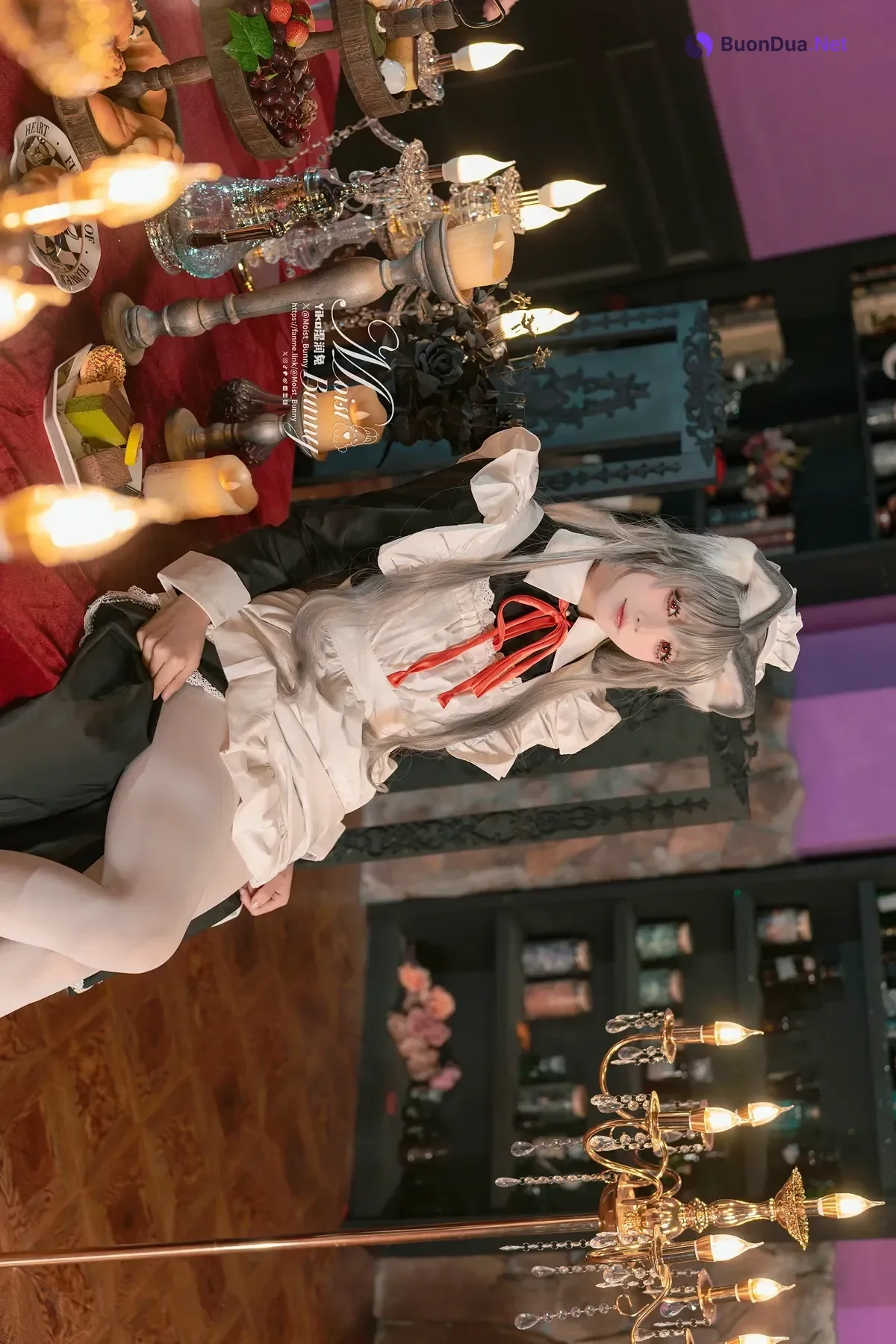 Cosplay 黏黏团子兔 – 2月月票特典 『菲奇子女仆』 - Photo 6