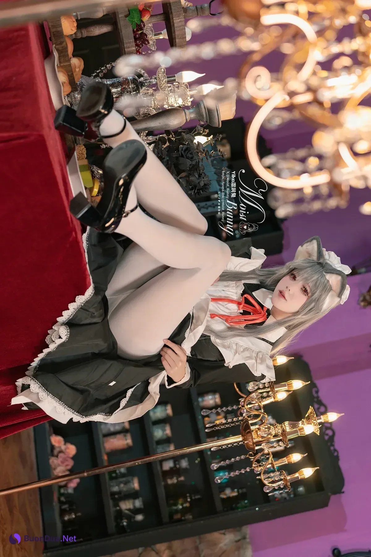 Cosplay 黏黏团子兔 – 2月月票特典 『菲奇子女仆』 - Photo 7