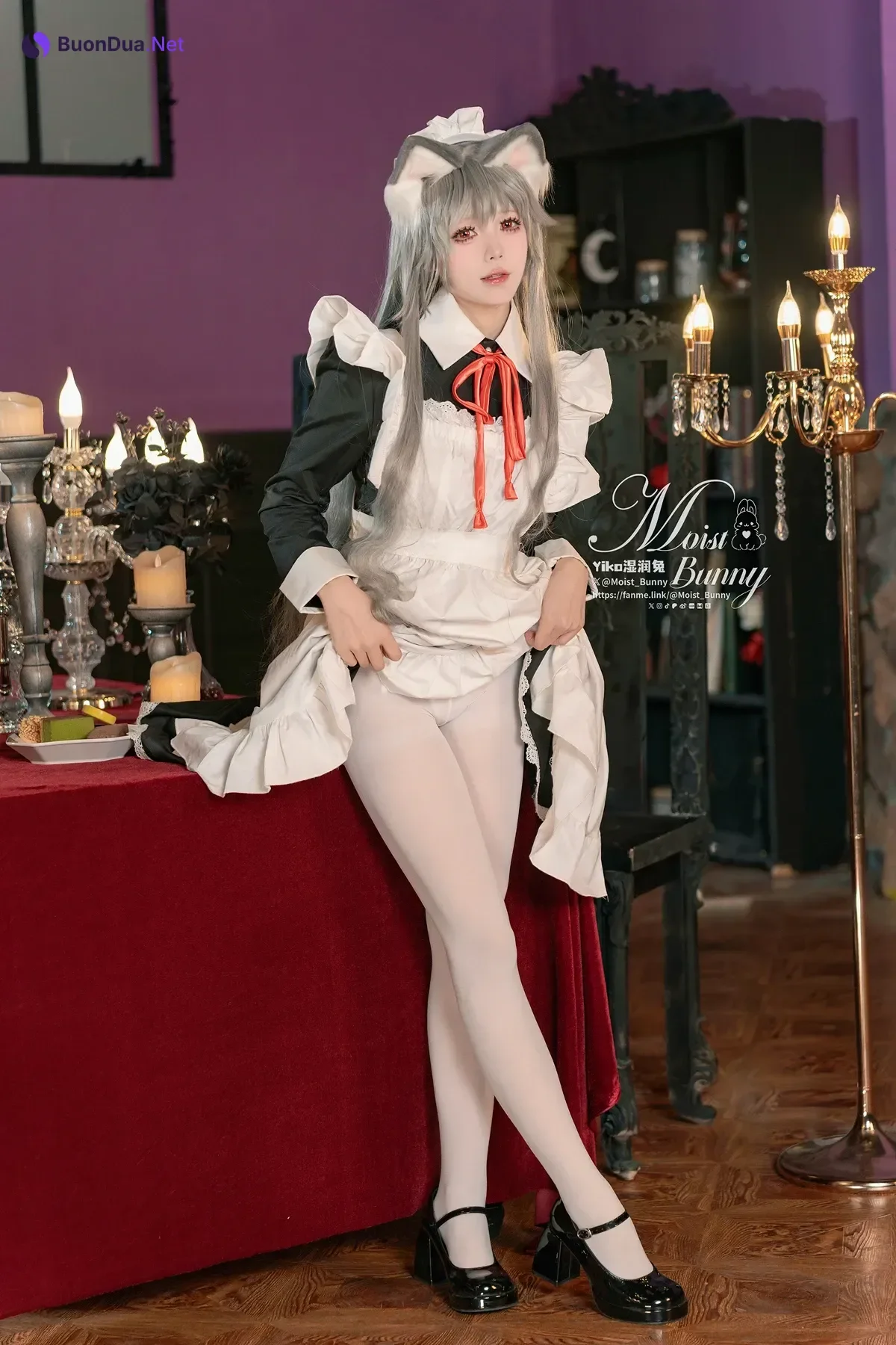 Cosplay 黏黏团子兔 – 2月月票特典 『菲奇子女仆』 - Photo 8