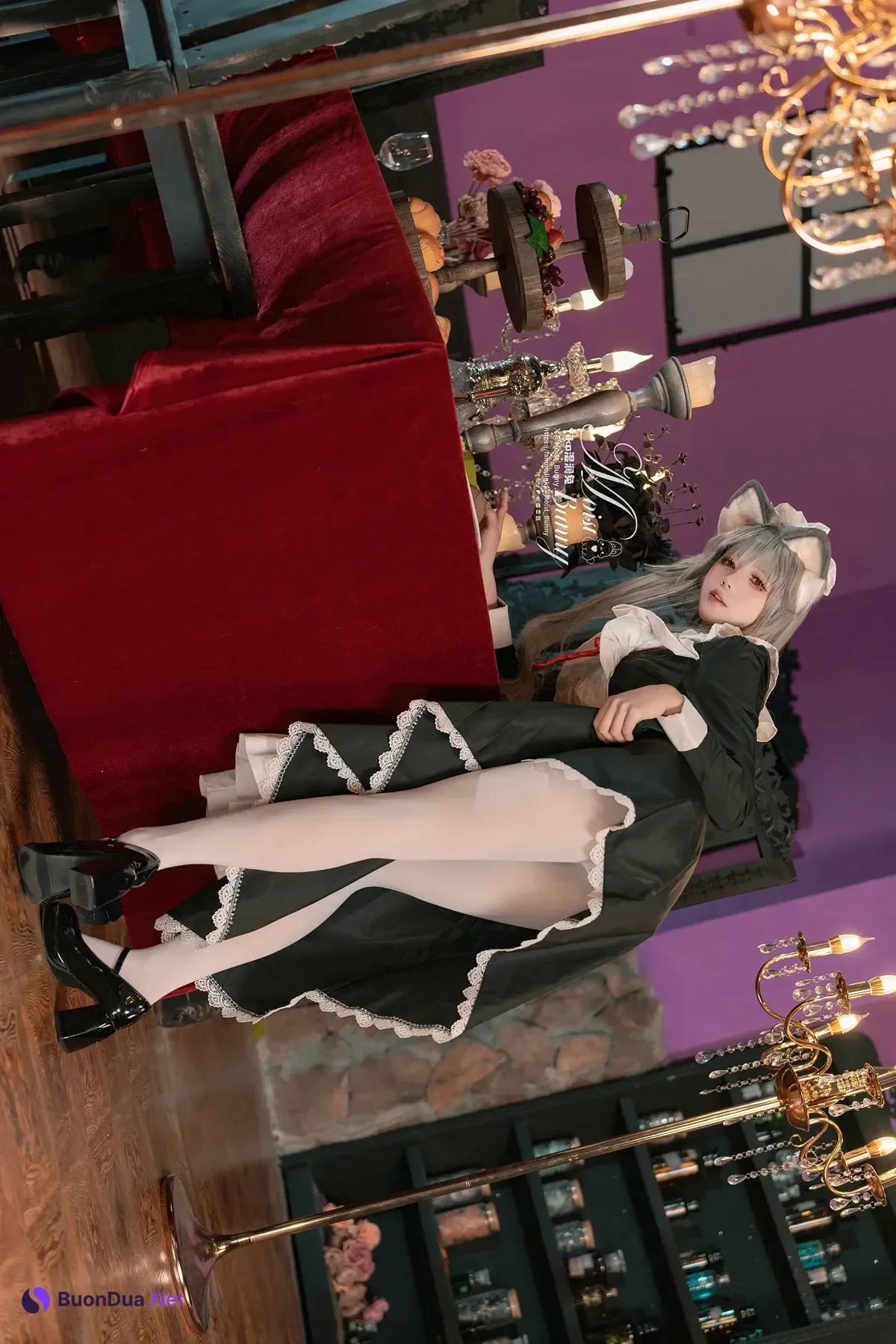 Cosplay 黏黏团子兔 – 2月月票特典 『菲奇子女仆』 - Photo 9