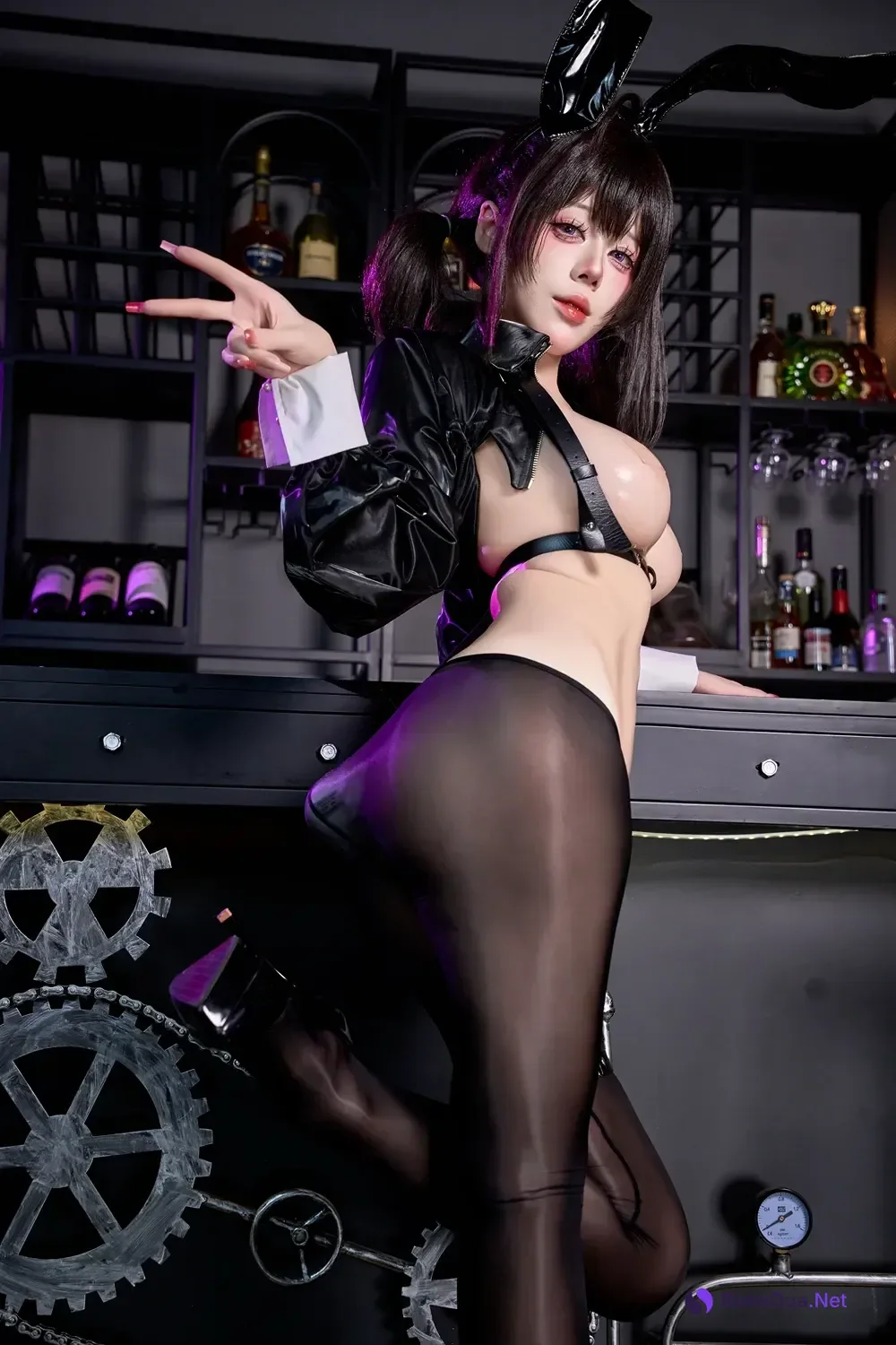 Cosplay 九言 – 棕色尘埃2 罗安·名人兔女郎 - Photo 5