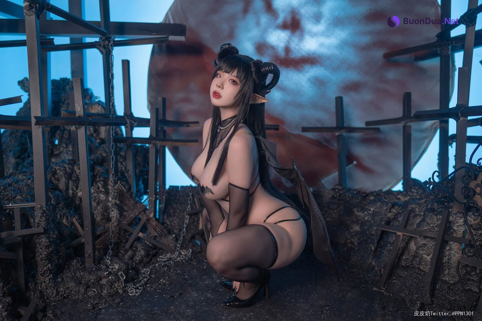 Cosplay 皮皮奶可可爱了啦 魅魔2 - Photo 3