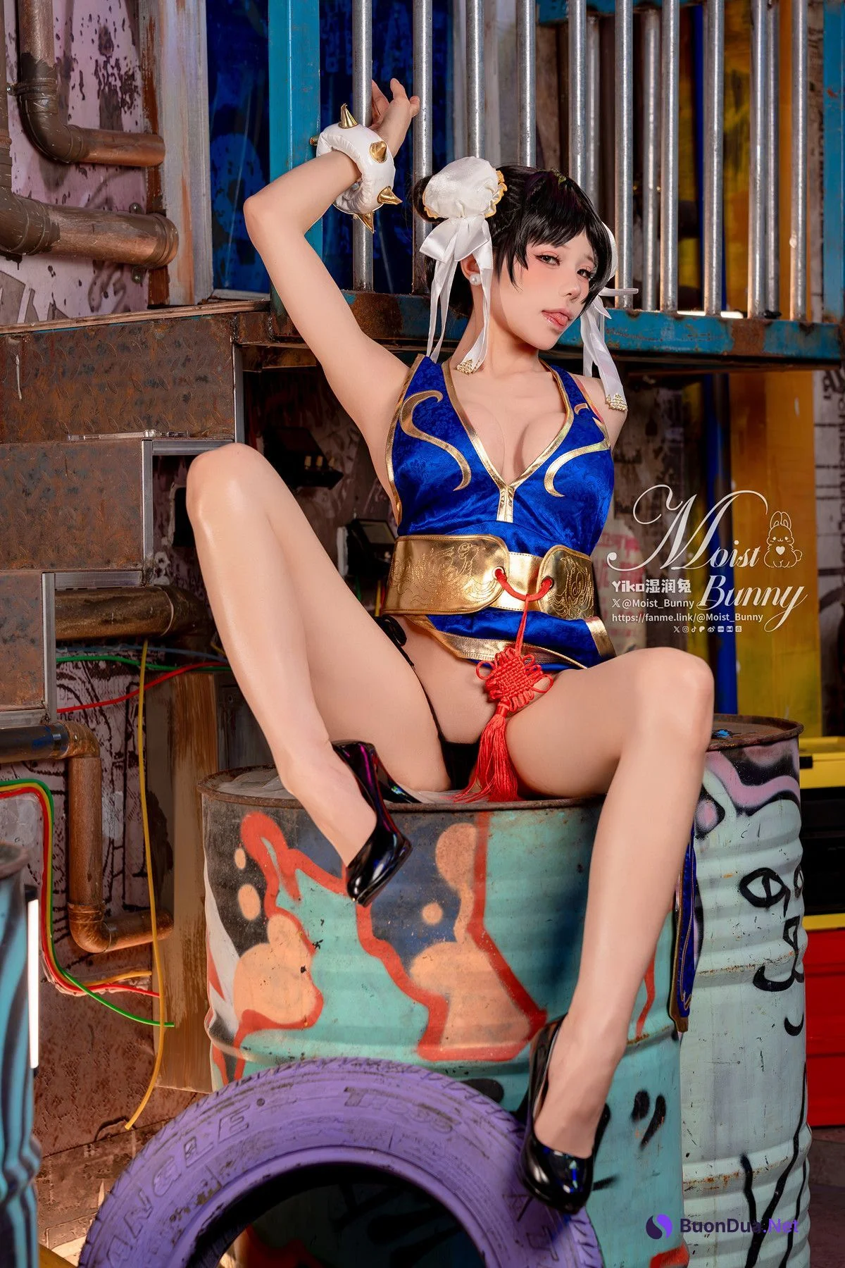 Cosplay 黏黏团子兔 – 2月作品『街霸-春丽』桃花中式 Set.02 - Photo 10