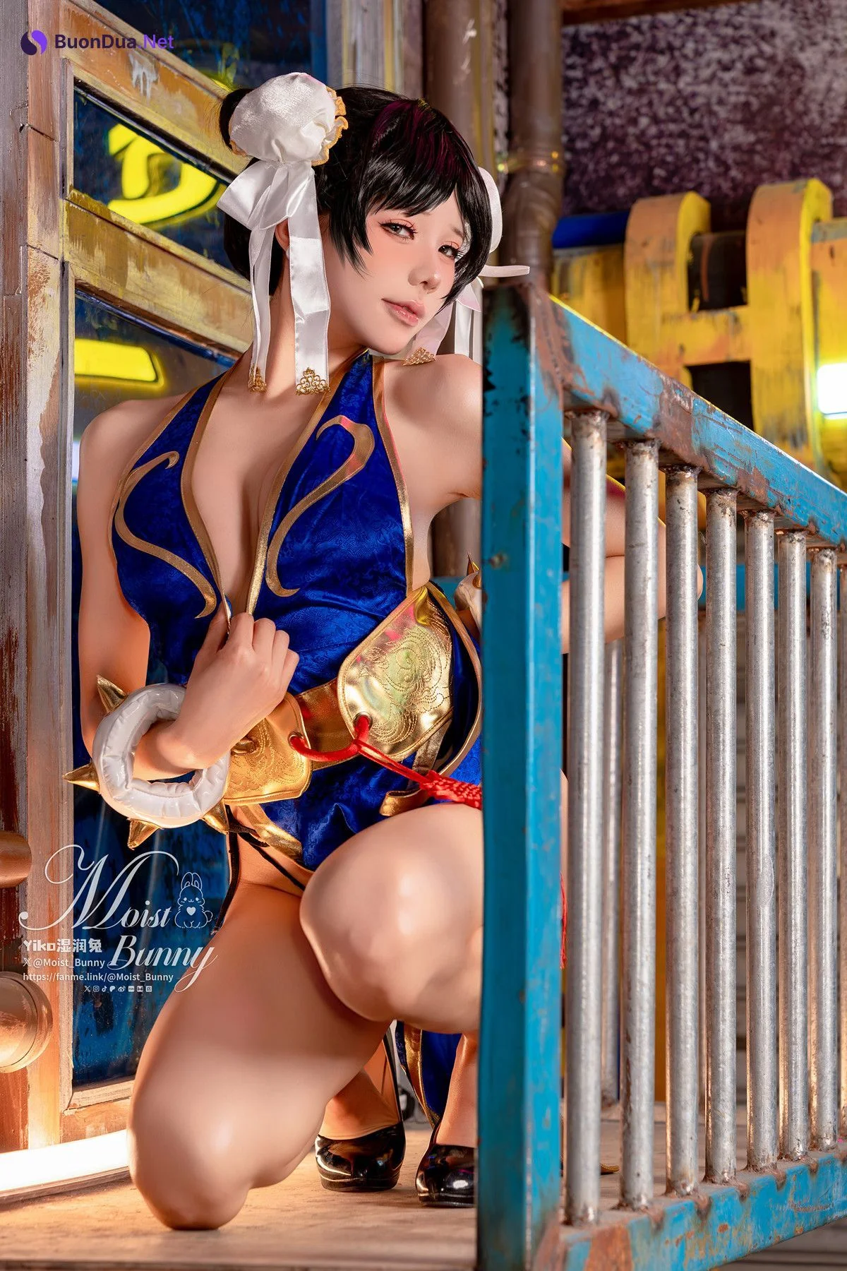 Cosplay 黏黏团子兔 – 2月作品『街霸-春丽』桃花中式 Set.02 - Photo 9