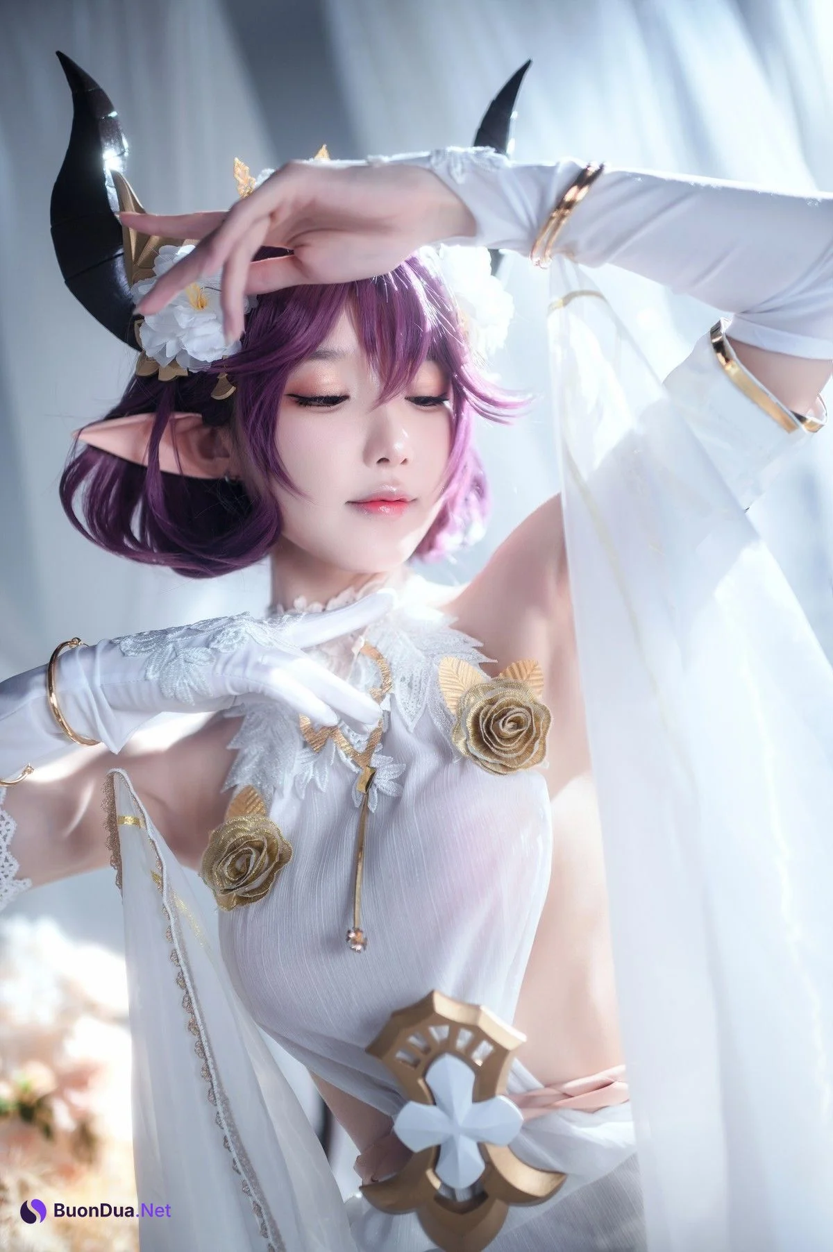 阿包也是兔娘 Cosplay 碧蓝幻想古蕾娅 龙娘 - Photo 11