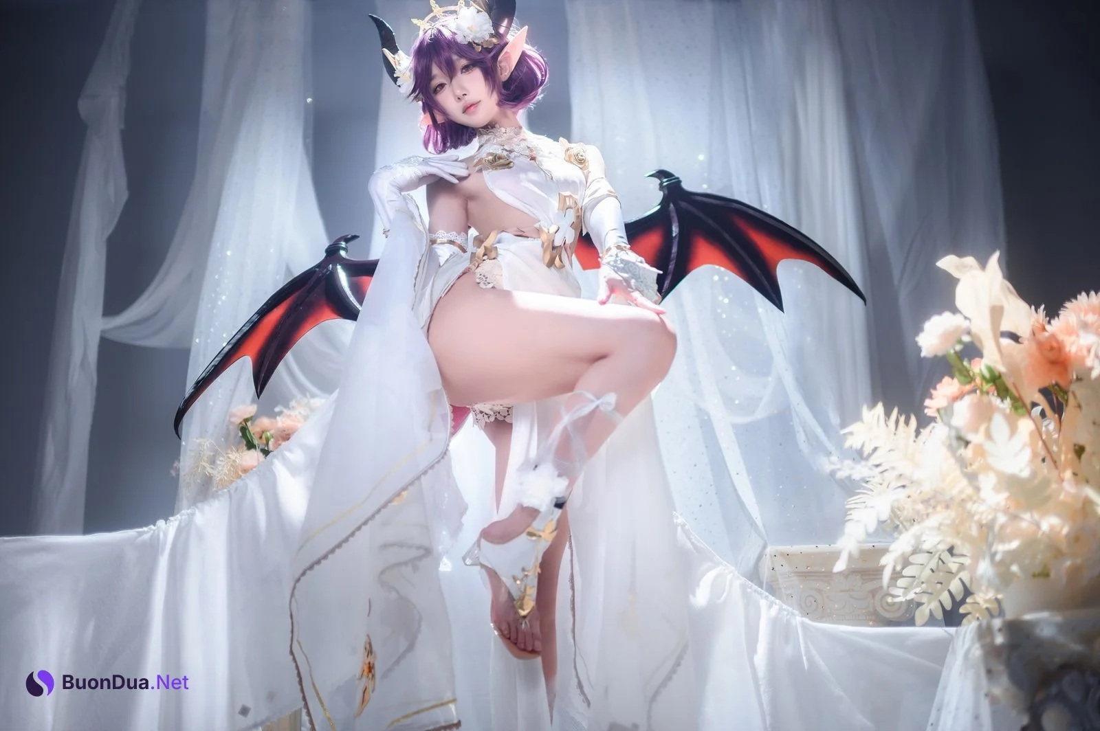 阿包也是兔娘 Cosplay 碧蓝幻想古蕾娅 龙娘 - Photo 14