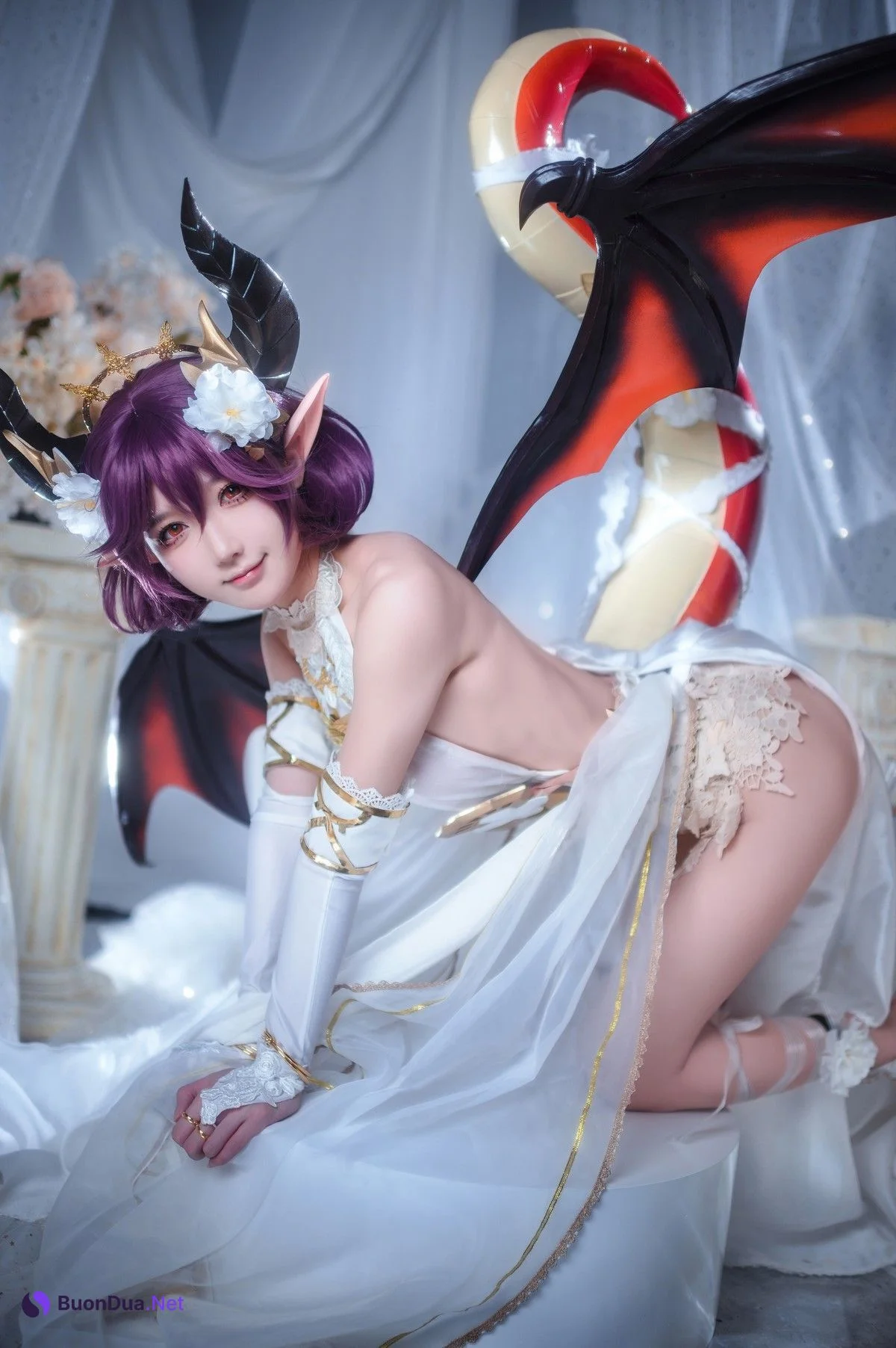 阿包也是兔娘 Cosplay 碧蓝幻想古蕾娅 龙娘 - Photo 17