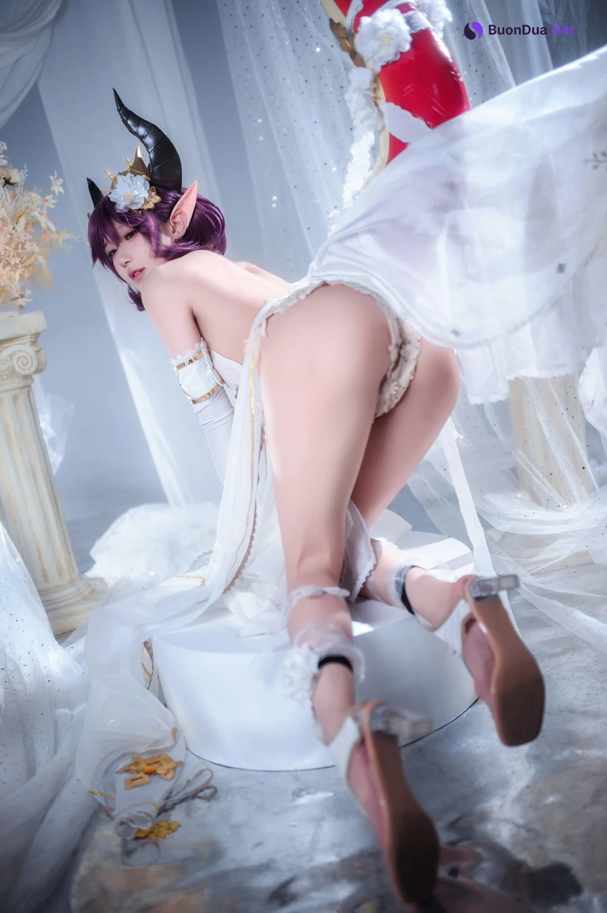 阿包也是兔娘 Cosplay 碧蓝幻想古蕾娅 龙娘 - Photo 19