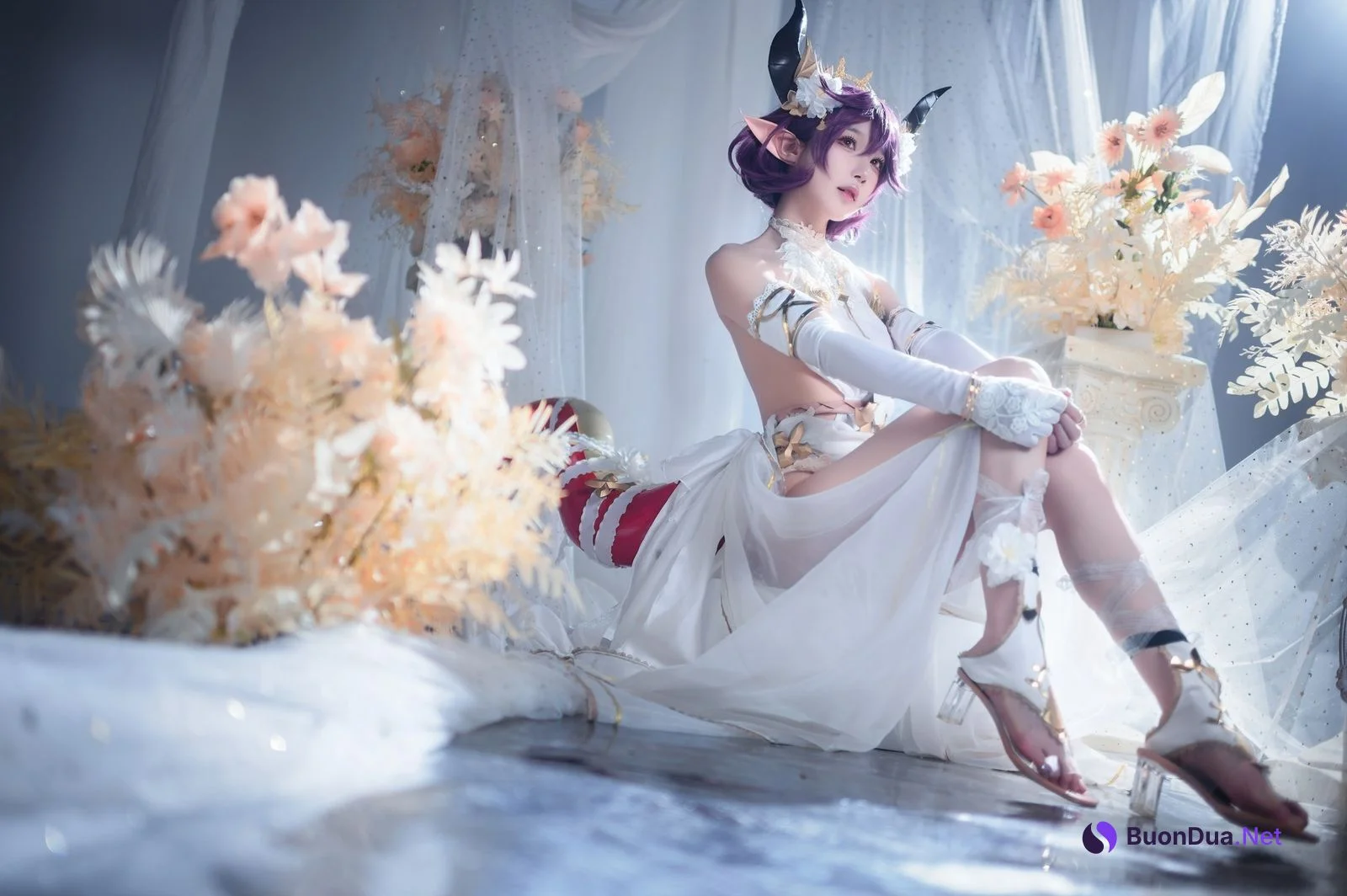 阿包也是兔娘 Cosplay 碧蓝幻想古蕾娅 龙娘 - Photo 2