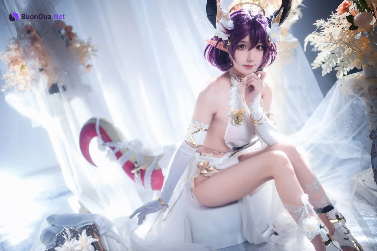 阿包也是兔娘 Cosplay 碧蓝幻想古蕾娅 龙娘 - Photo 3