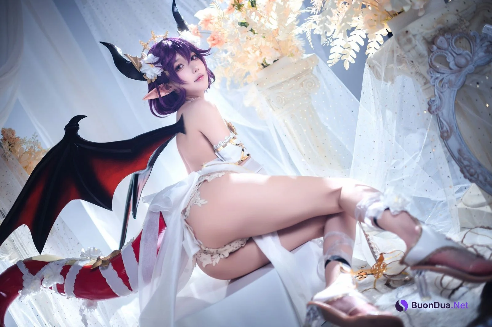 阿包也是兔娘 Cosplay 碧蓝幻想古蕾娅 龙娘 - Photo 6