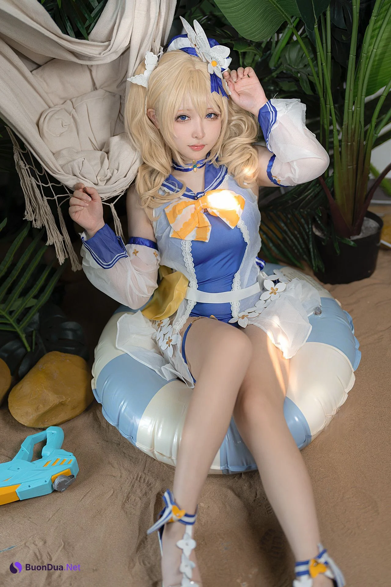 Cosplay 樱梨梨 芭芭拉泳装 - Photo 11