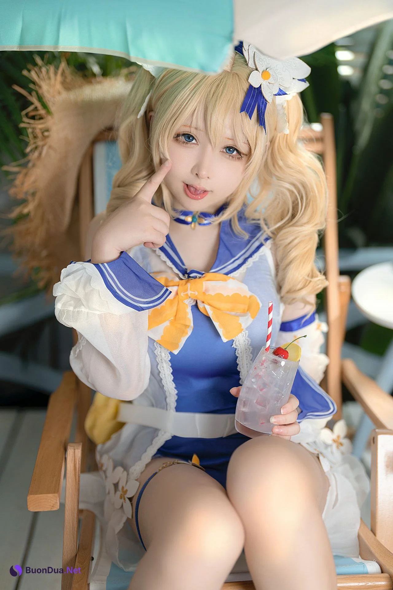 Cosplay 樱梨梨 芭芭拉泳装 - Photo 14