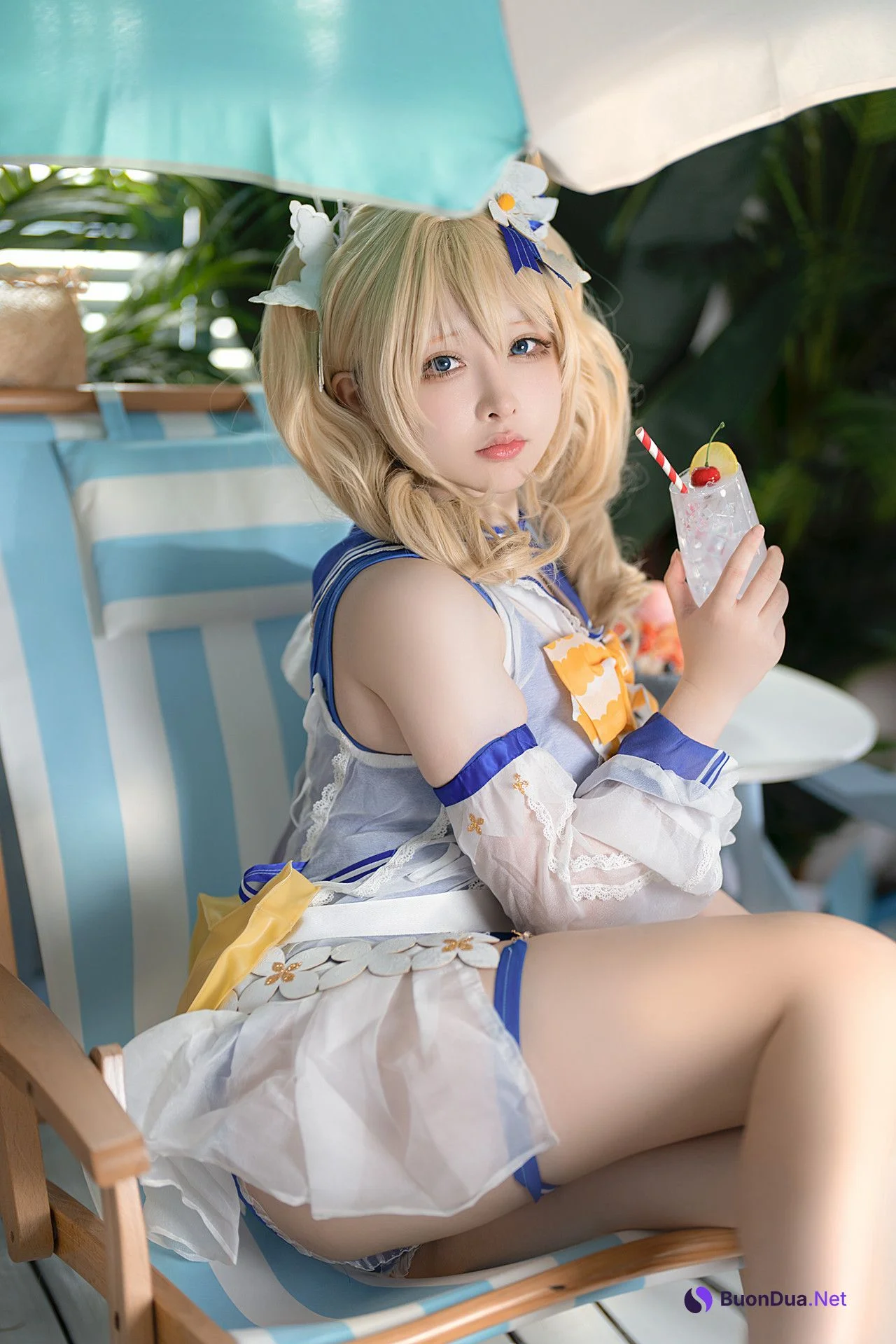 Cosplay 樱梨梨 芭芭拉泳装 - Photo 16