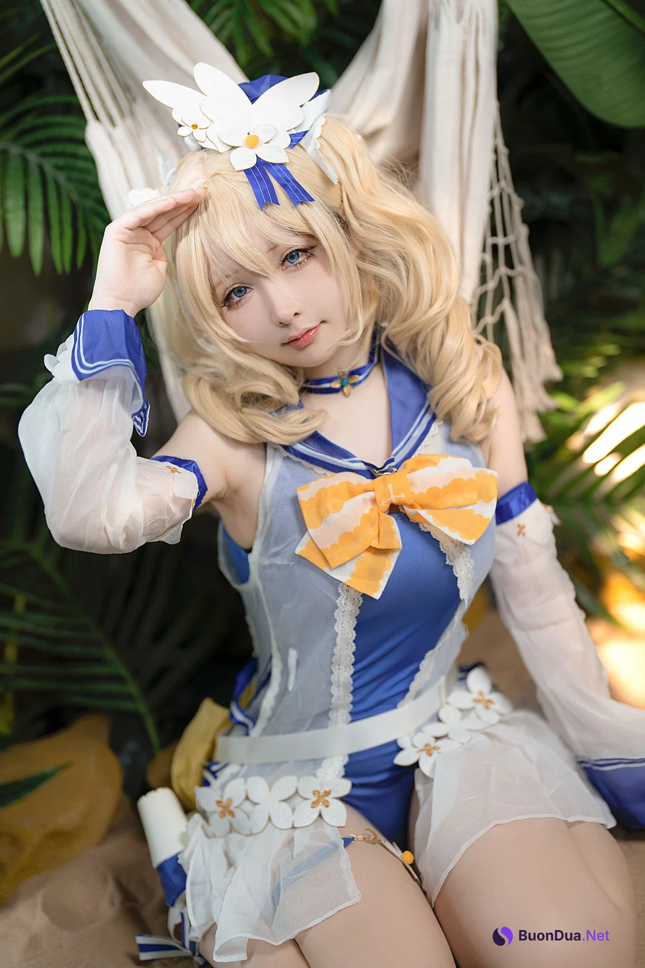 Cosplay 樱梨梨 芭芭拉泳装 - Photo 19