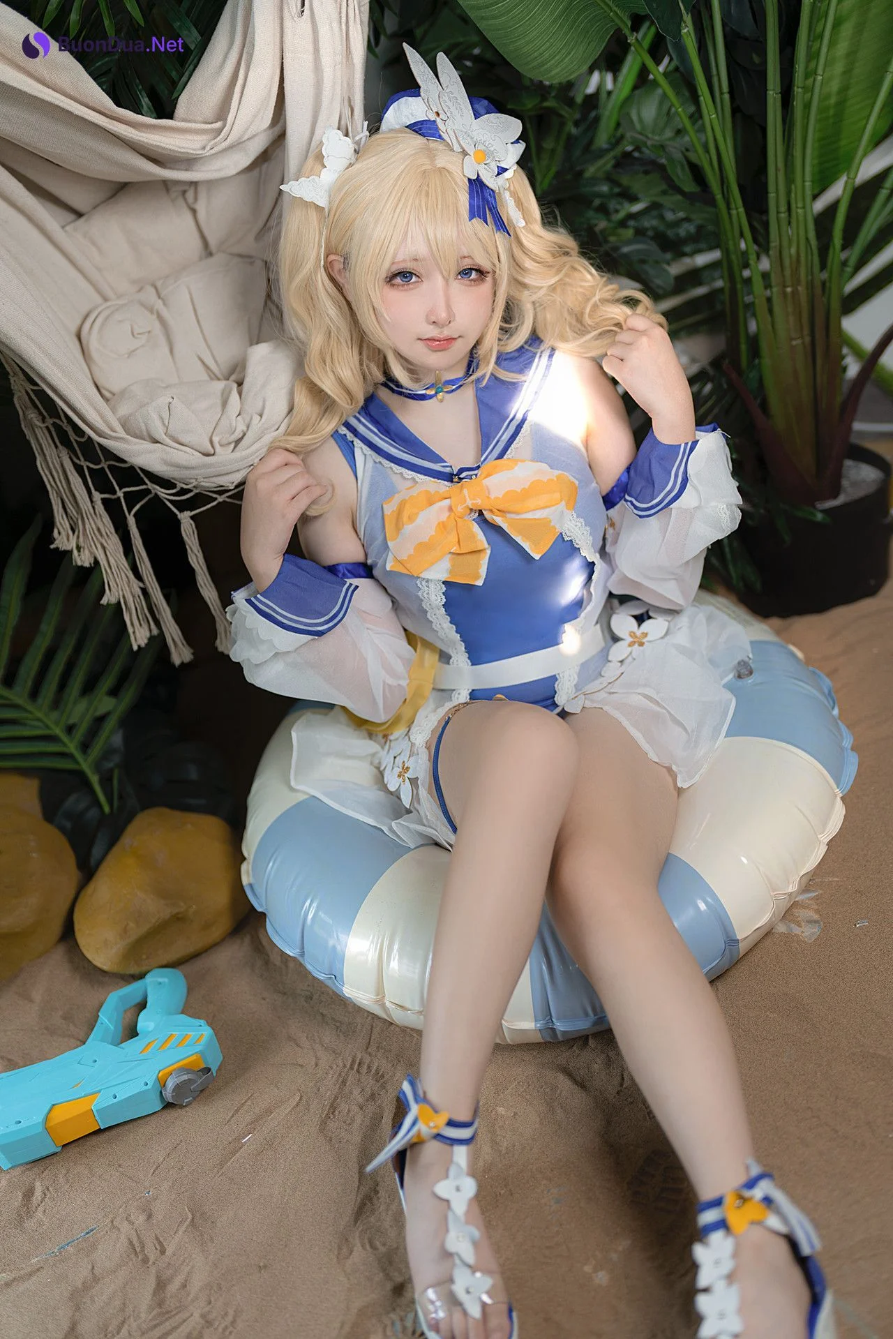 Cosplay 樱梨梨 芭芭拉泳装 - Photo 2