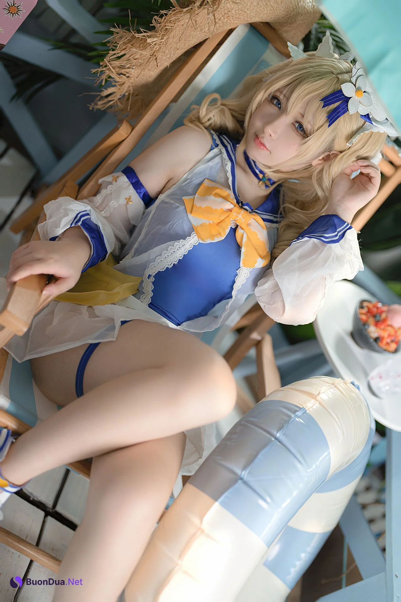 Cosplay 樱梨梨 芭芭拉泳装 - Photo 3