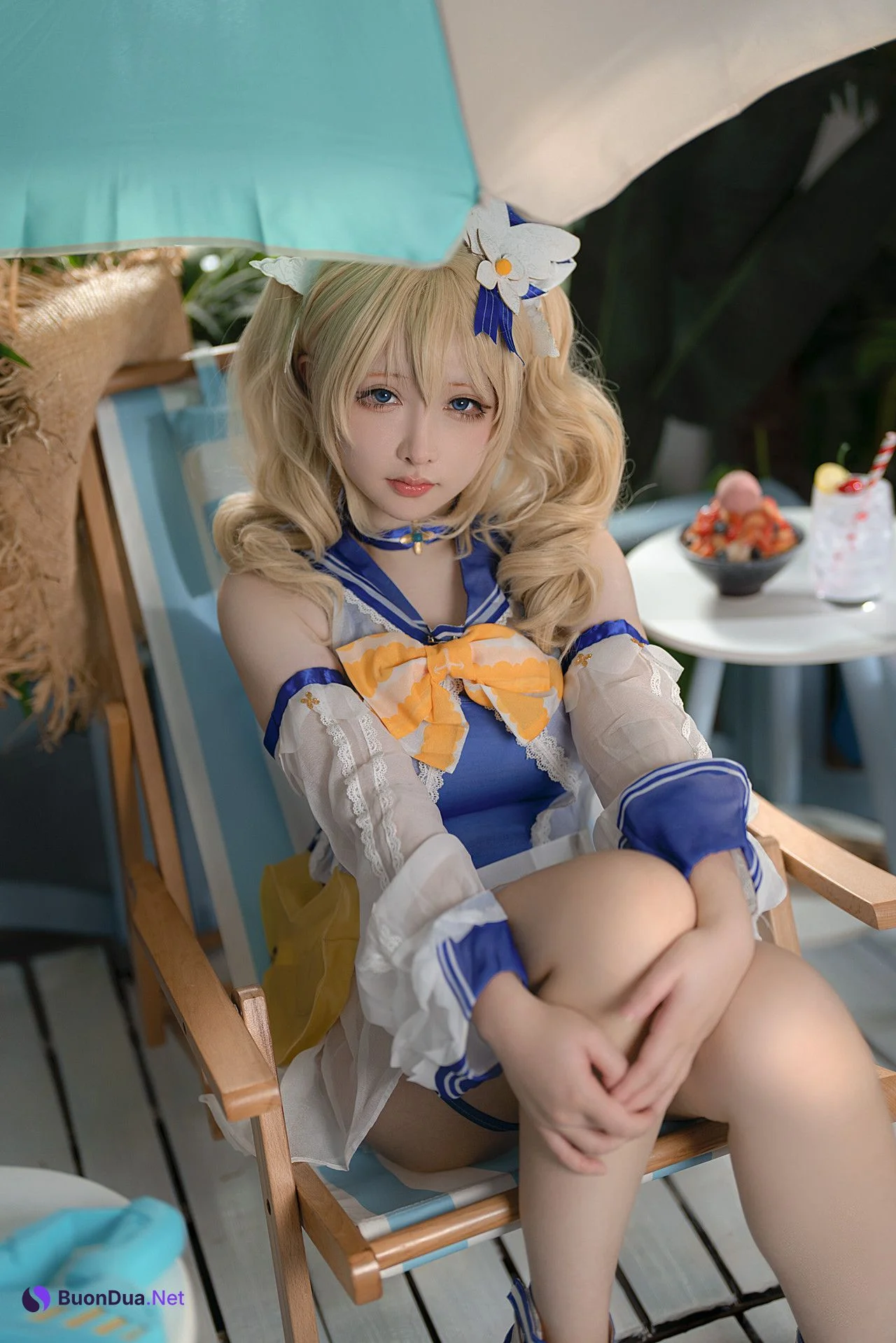 Cosplay 樱梨梨 芭芭拉泳装 - Photo 4