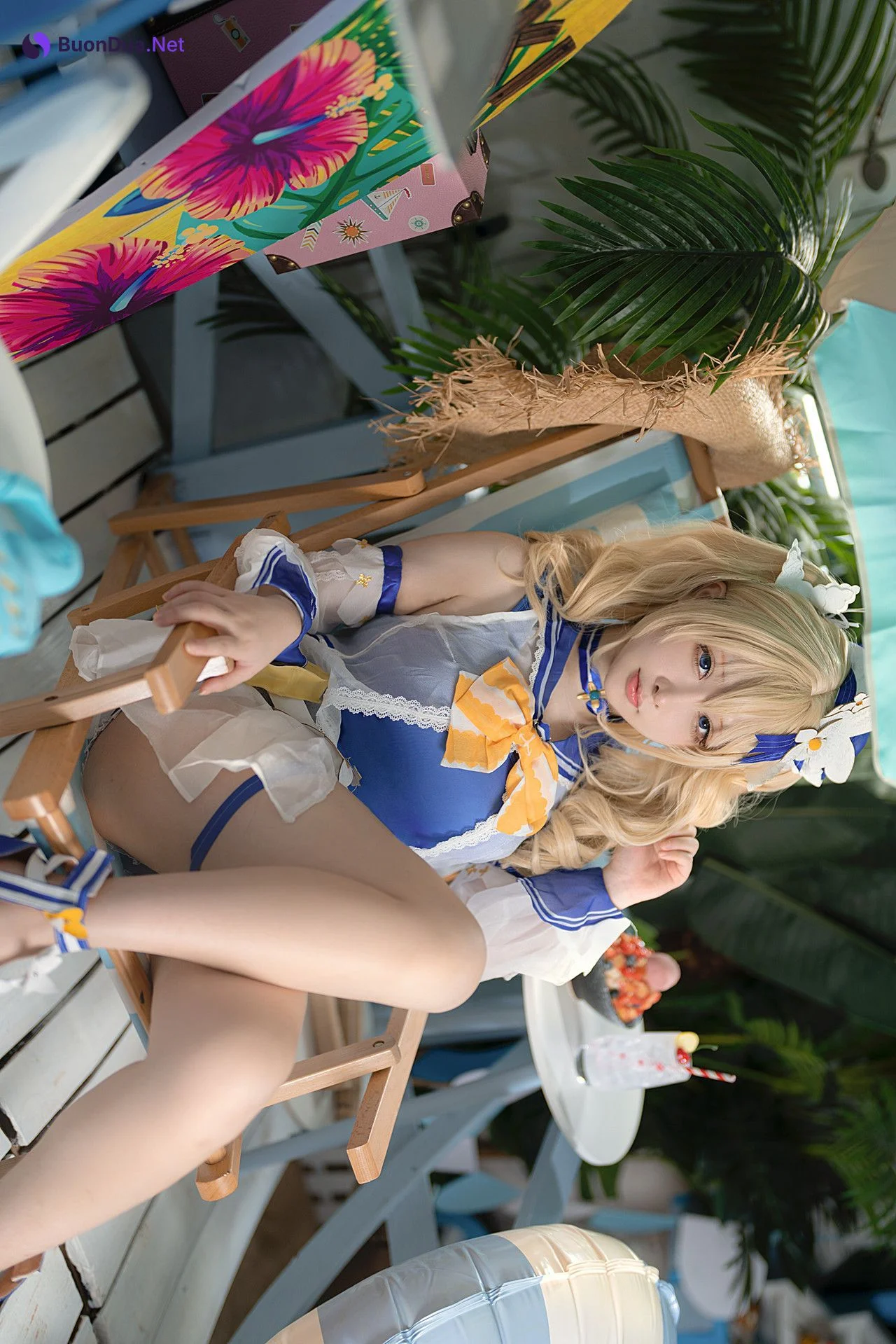 Cosplay 樱梨梨 芭芭拉泳装 - Photo 6