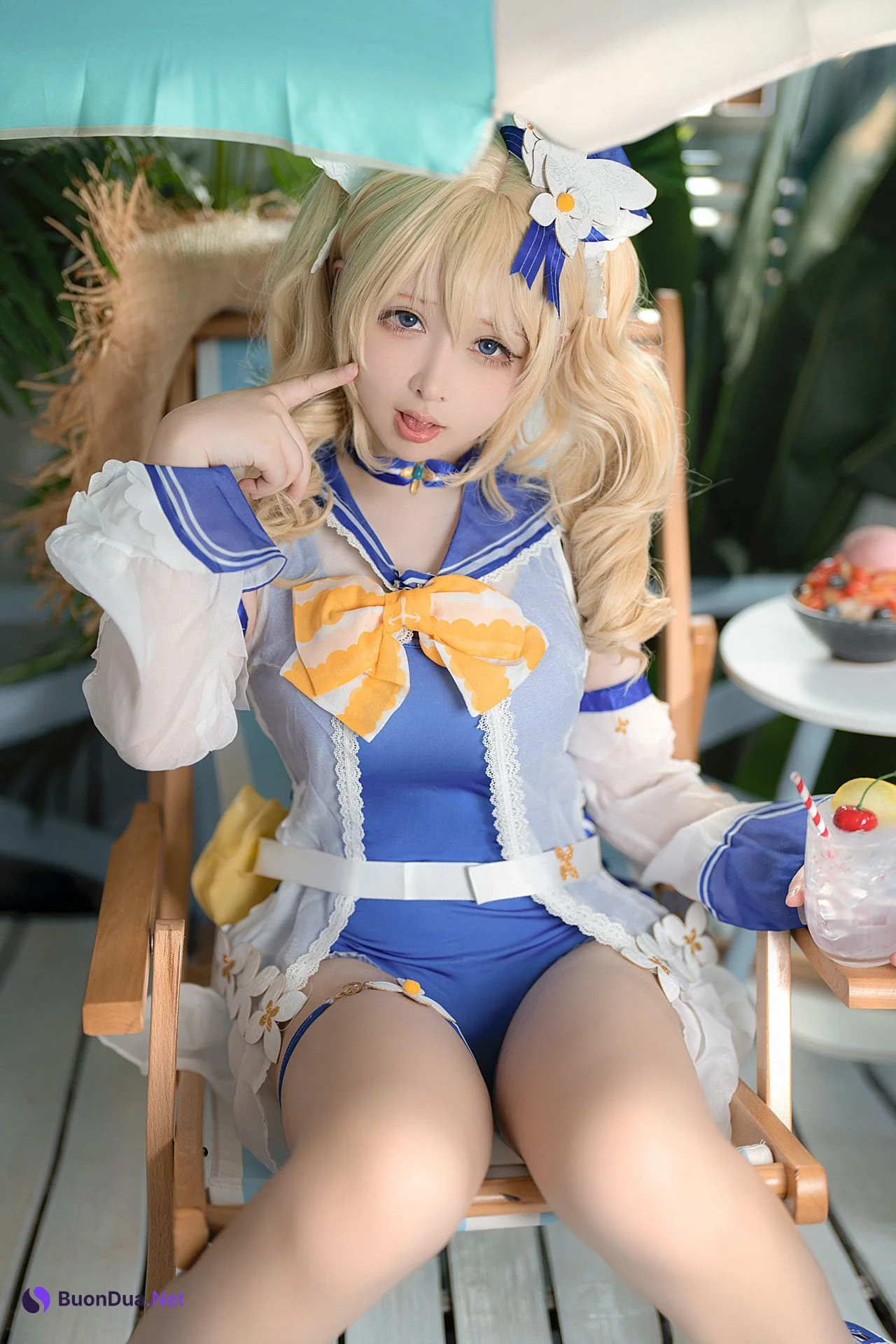 Cosplay 樱梨梨 芭芭拉泳装 - Photo 7