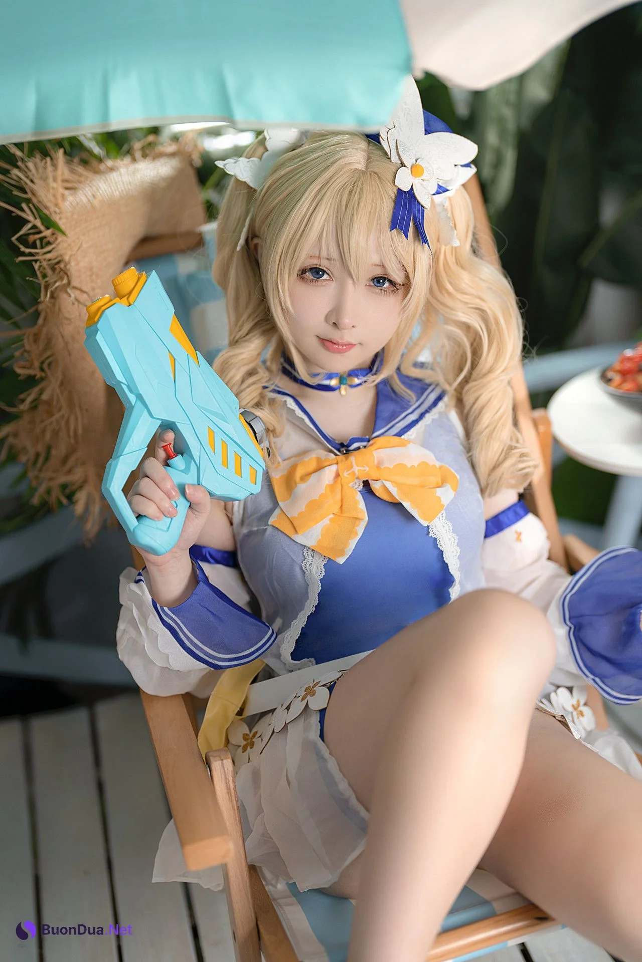 Cosplay 樱梨梨 芭芭拉泳装 - Photo 9