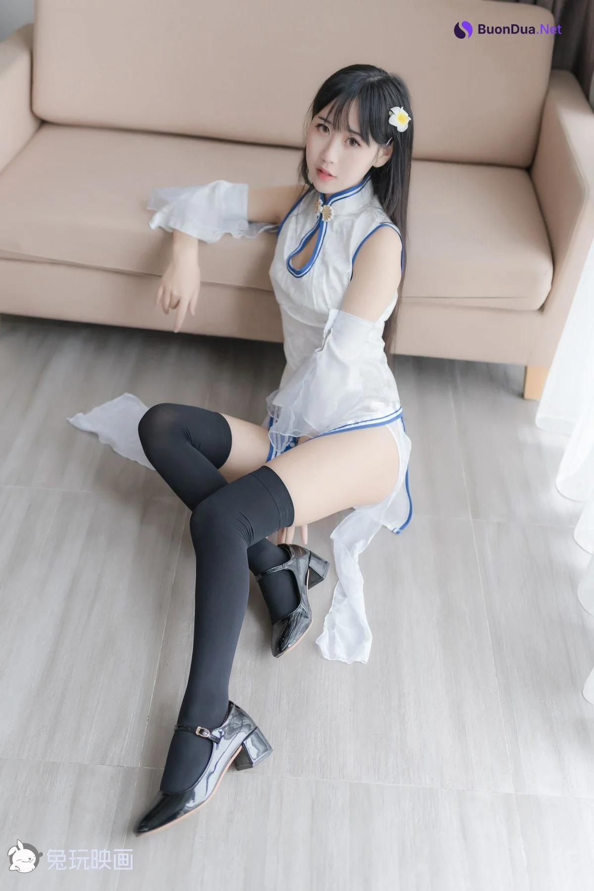 Cosplay 兔玩映画 白色旗袍 - Photo 13