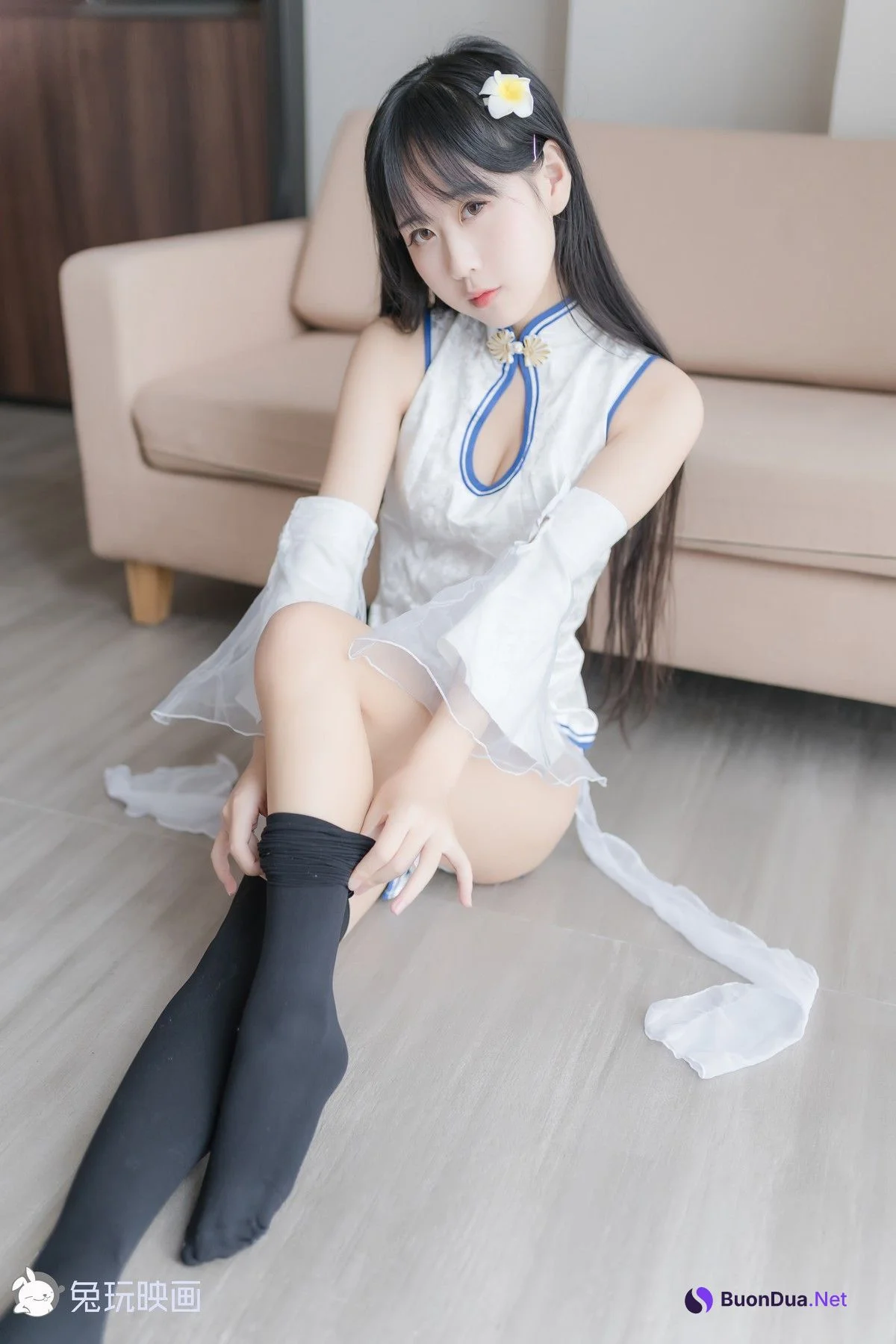 Cosplay 兔玩映画 白色旗袍 - Photo 17