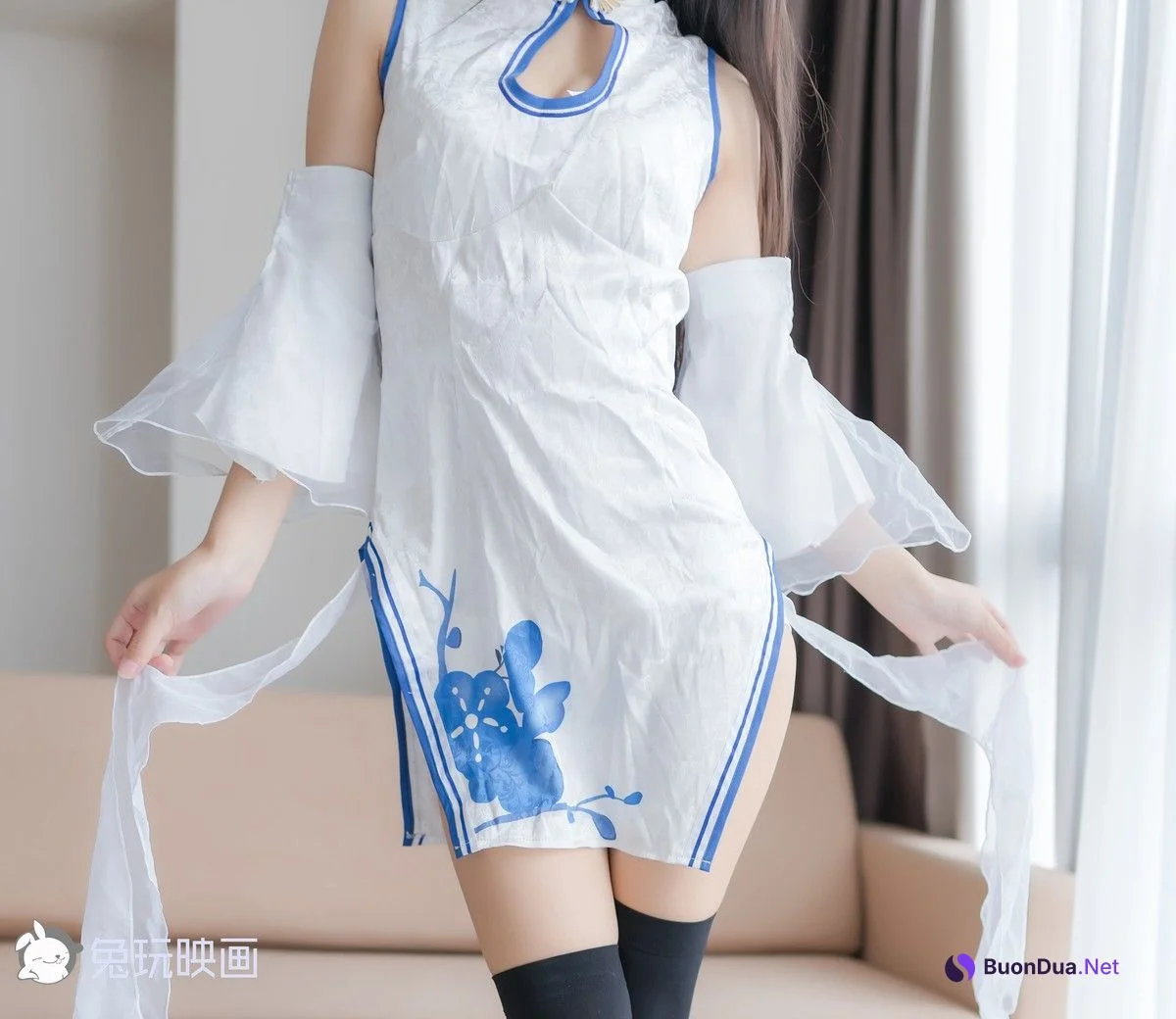 Cosplay 兔玩映画 白色旗袍 - Photo 4