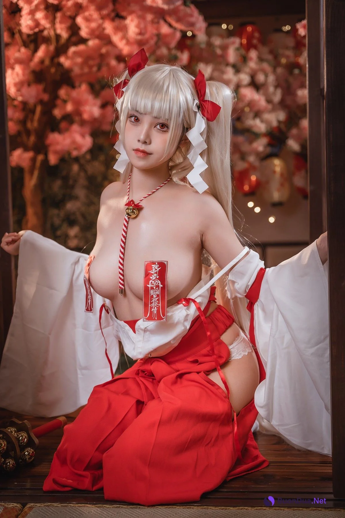 蜜汁猫裘 Cosplay 可畏巫女 - Photo 13