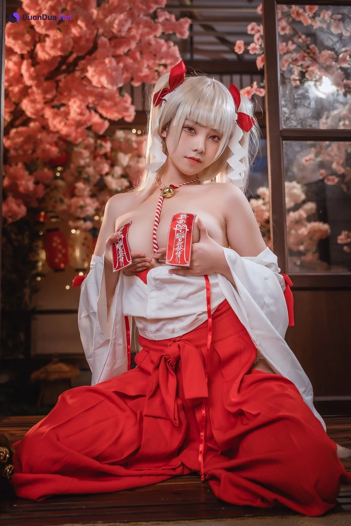 蜜汁猫裘 Cosplay 可畏巫女 - Photo 15