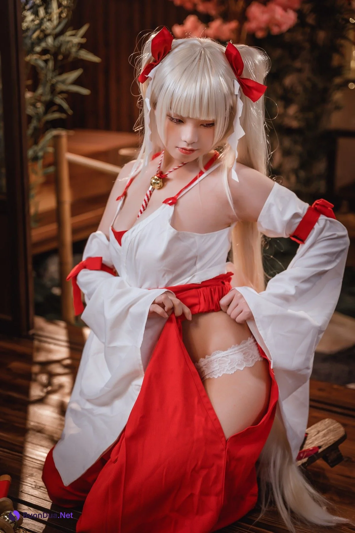 蜜汁猫裘 Cosplay 可畏巫女 - Photo 6