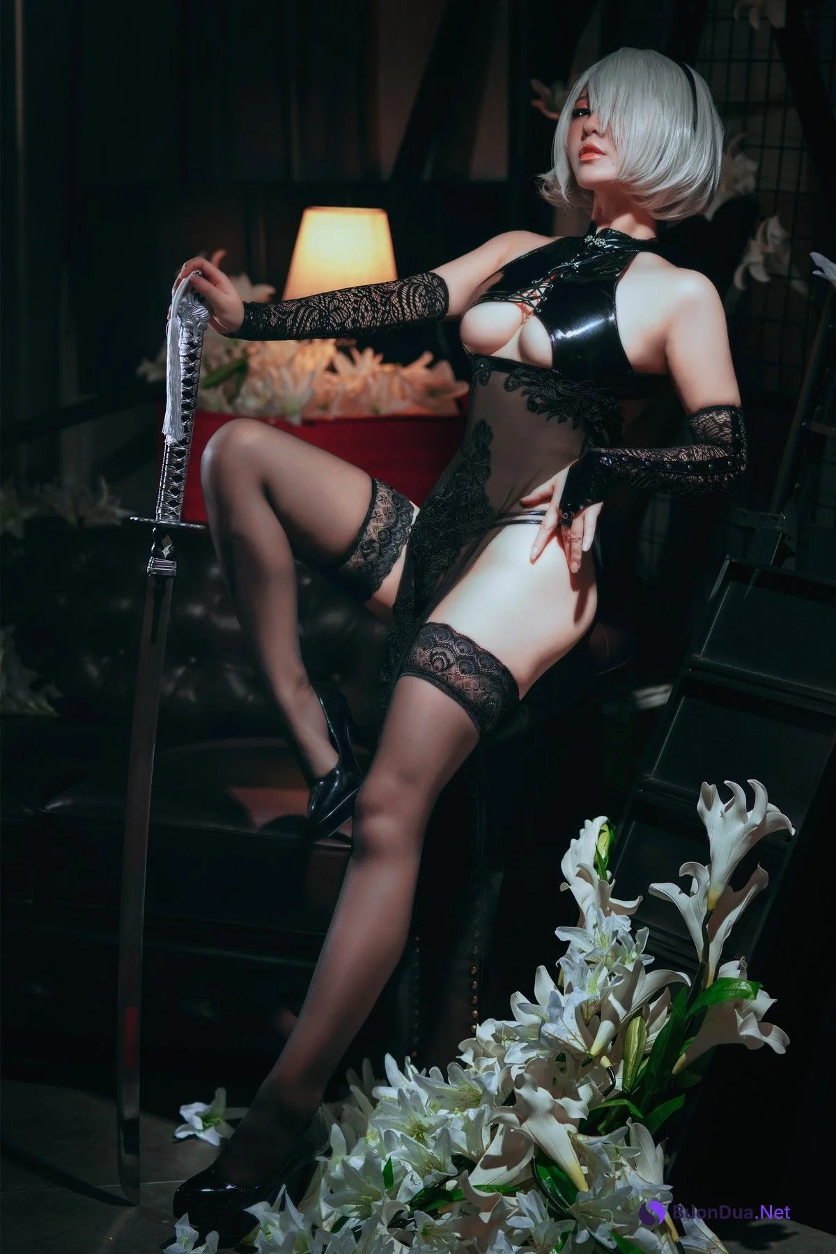 Cosplay 半半子 2B靡烟旗袍 - Photo 20