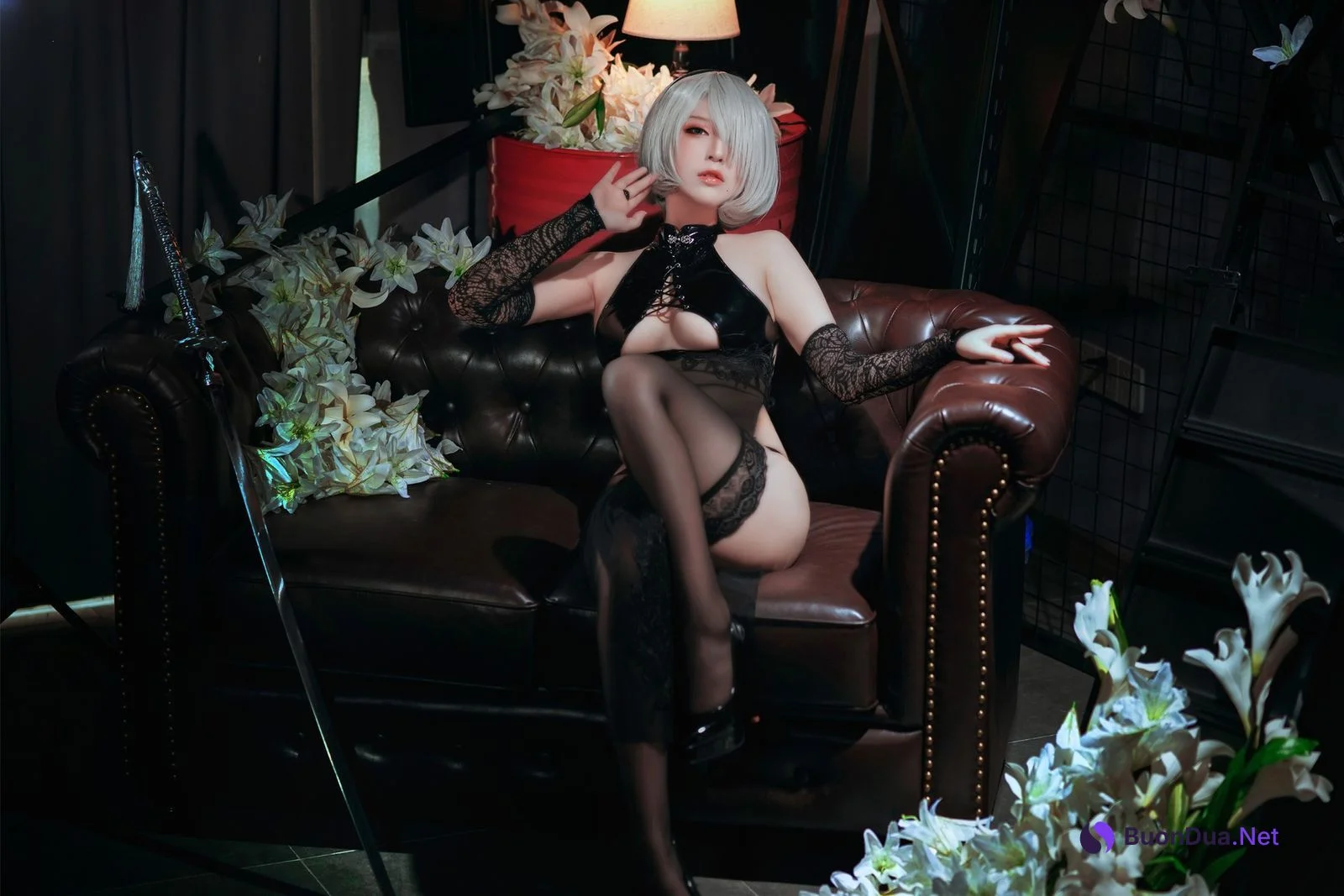 Cosplay 半半子 2B靡烟旗袍 - Photo 3