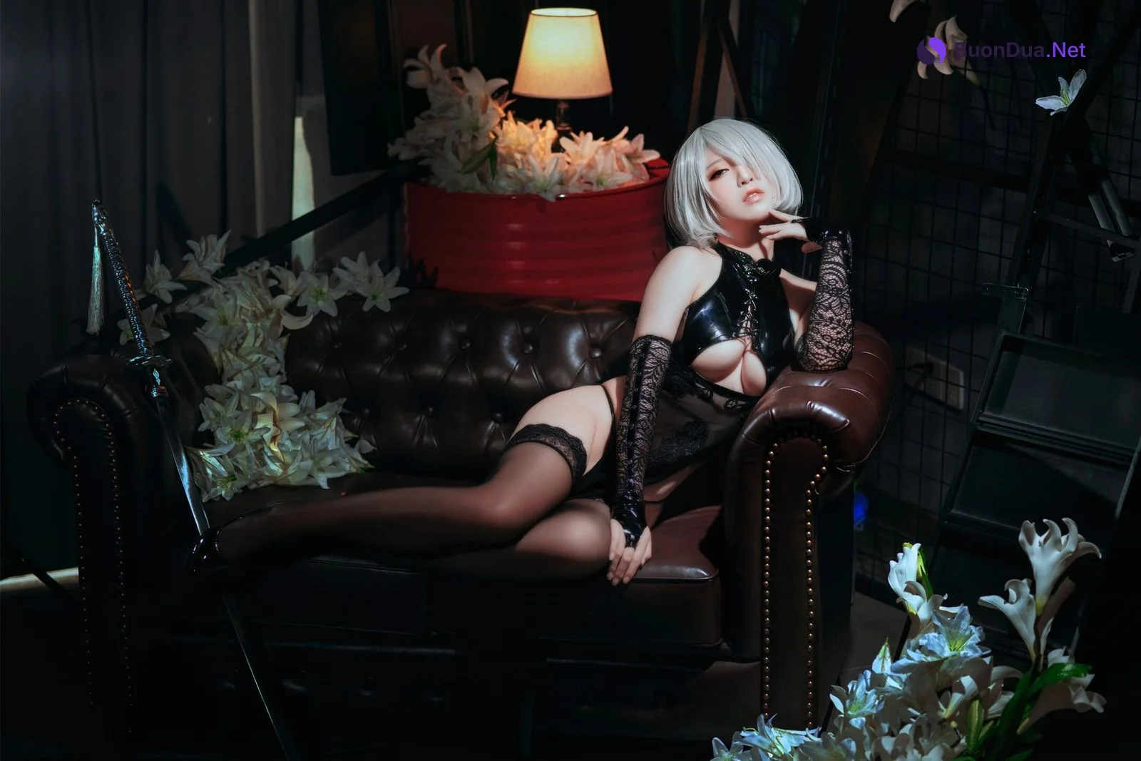 Cosplay 半半子 2B靡烟旗袍 - Photo 4