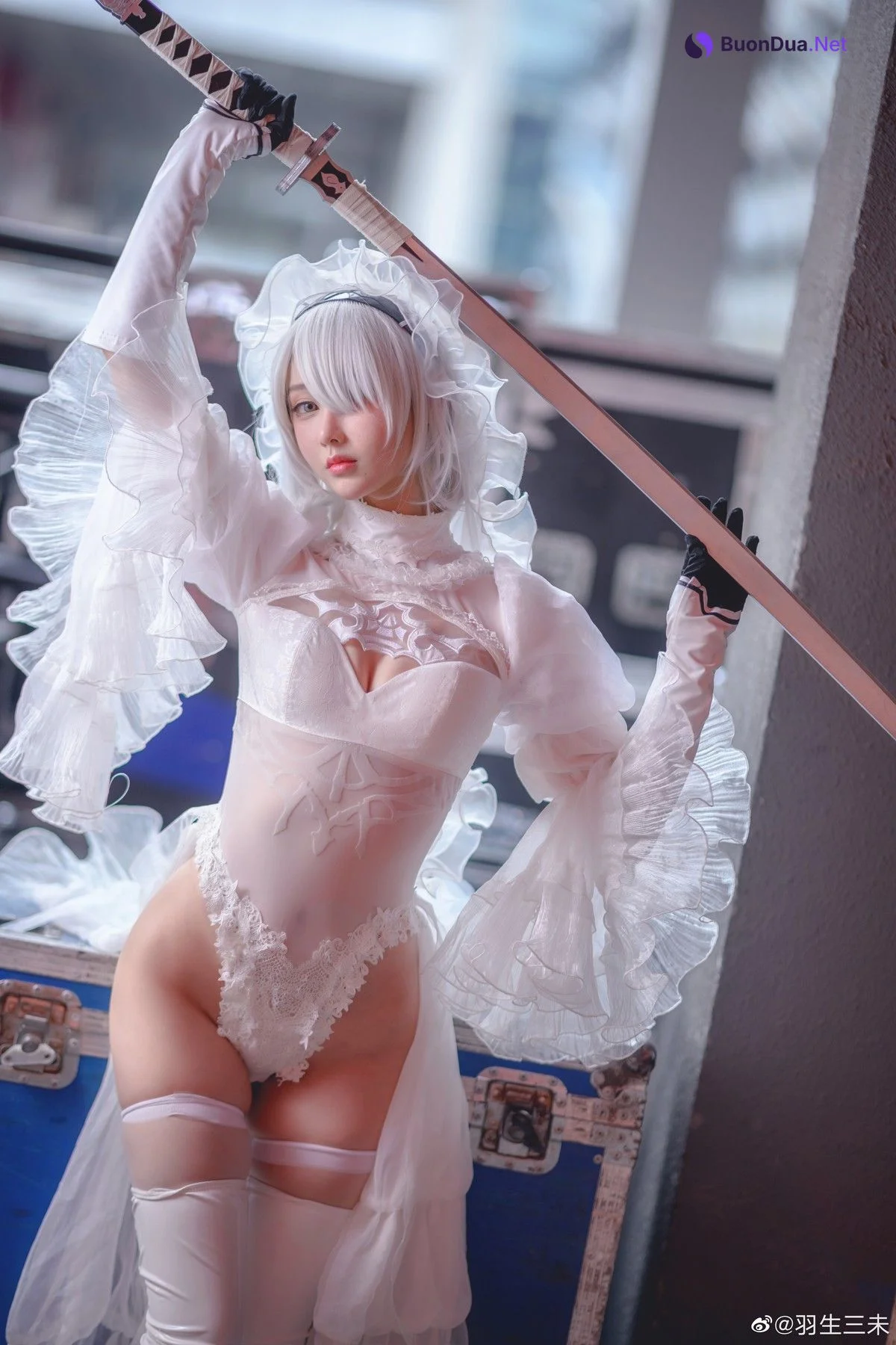 羽生三未 Cosplay 2B同人花嫁 - Photo 6