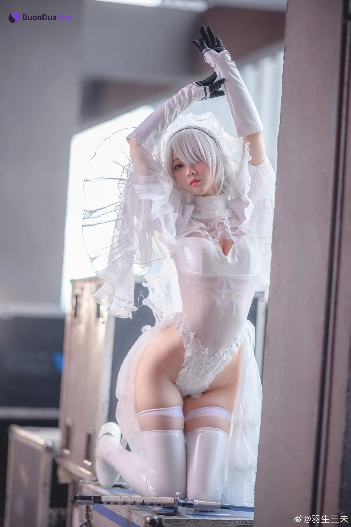 羽生三未 Cosplay 2B同人花嫁 - Photo 9