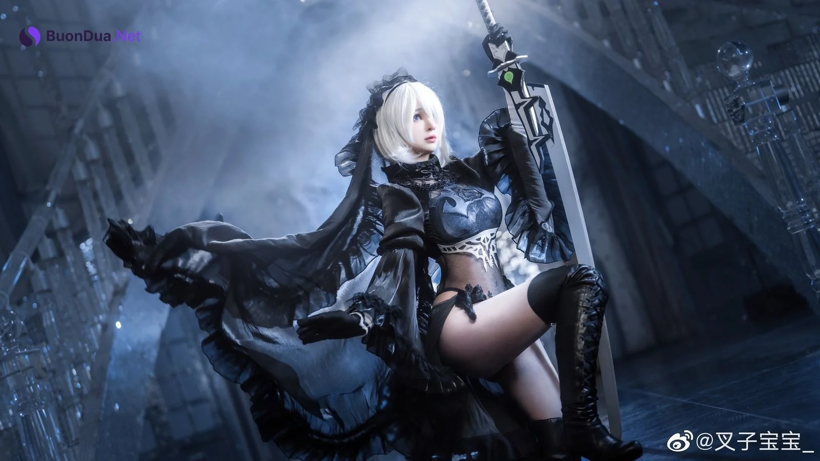 叉子宝宝 Cosplay 2B 尼尔机械纪元 - Photo 12
