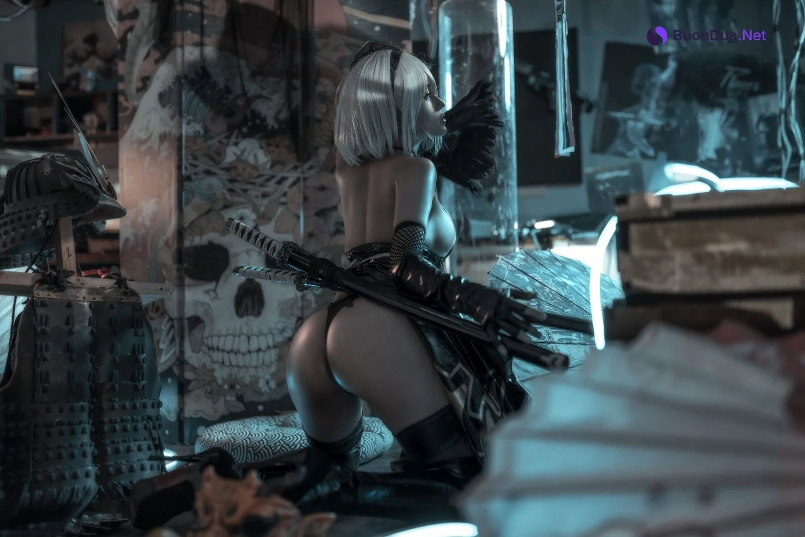 Cosplay 一笑芳香沁 忍者2B Nier - Photo 16