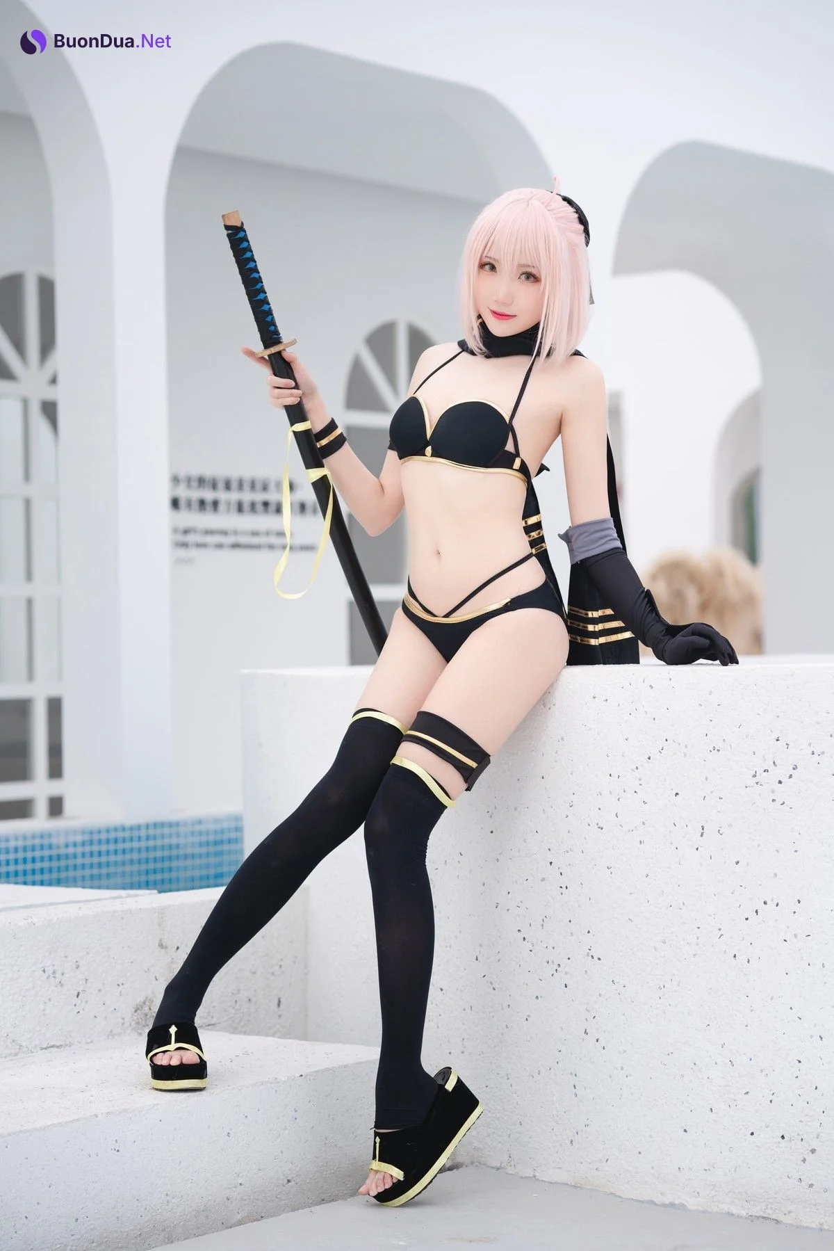 Cosplay 瓜希酱 总司 水着 - Photo 11