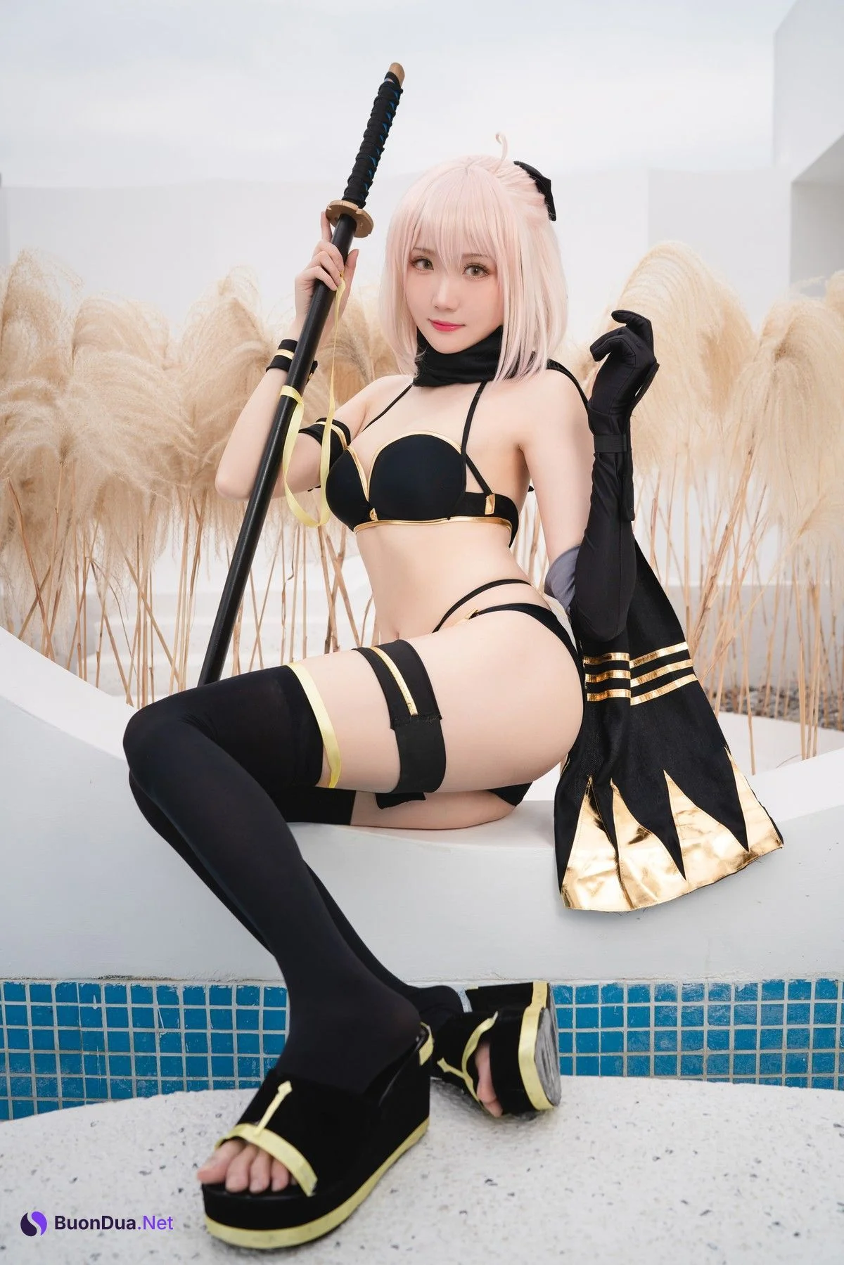 Cosplay 瓜希酱 总司 水着 - Photo 19
