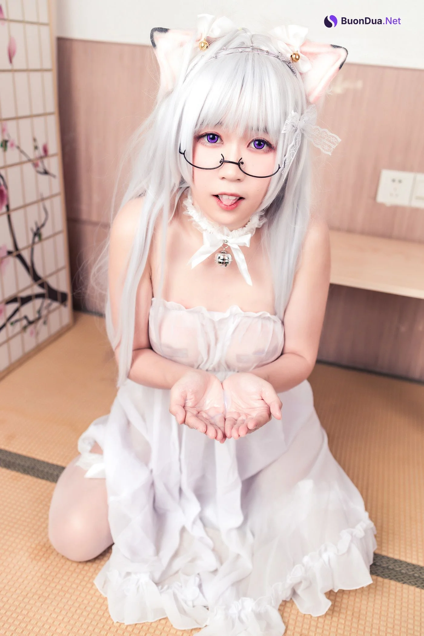 Cosplay 流年不停 白色睡衣 - Photo 6